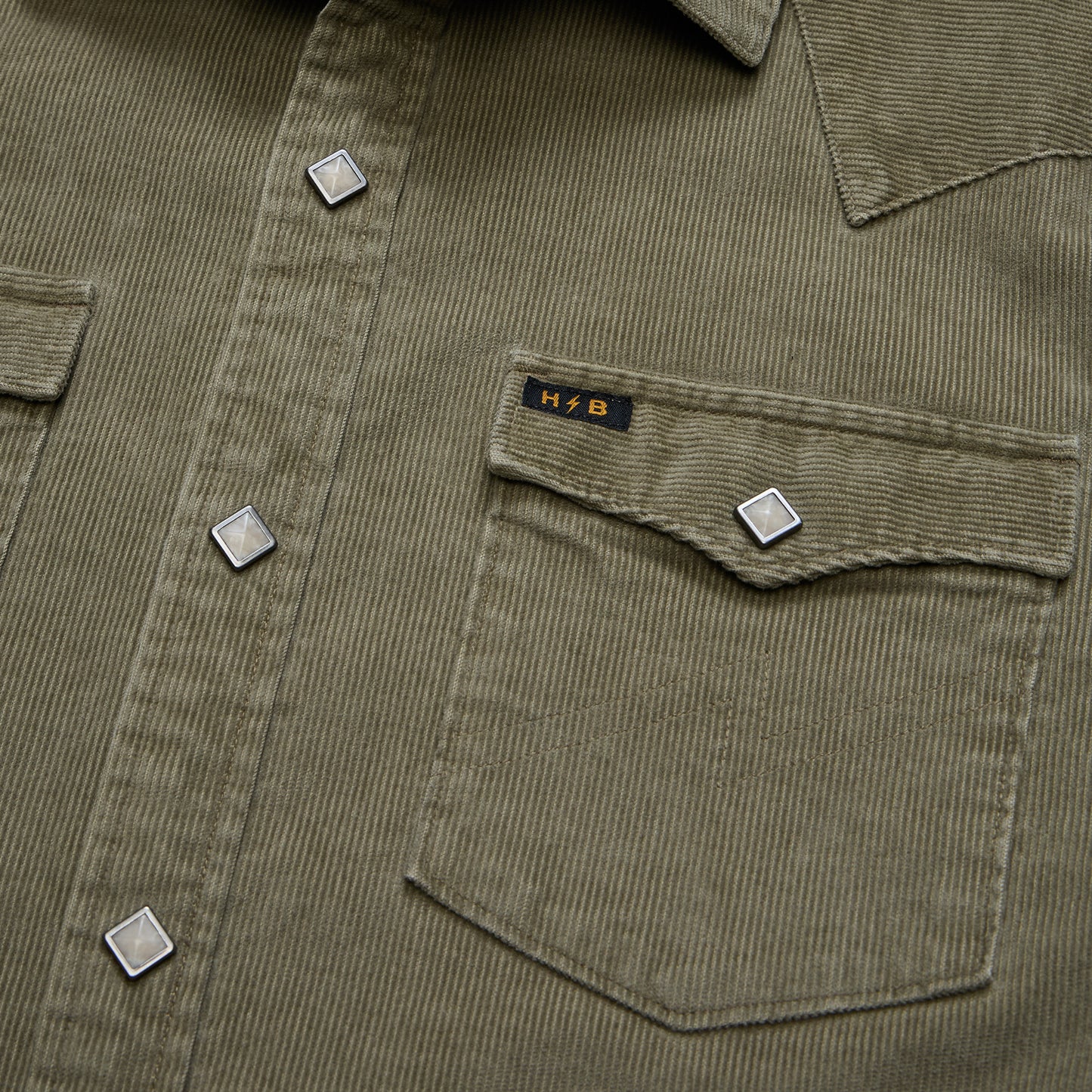 Banning Corduroy Snapshirt - Aloe - View 5