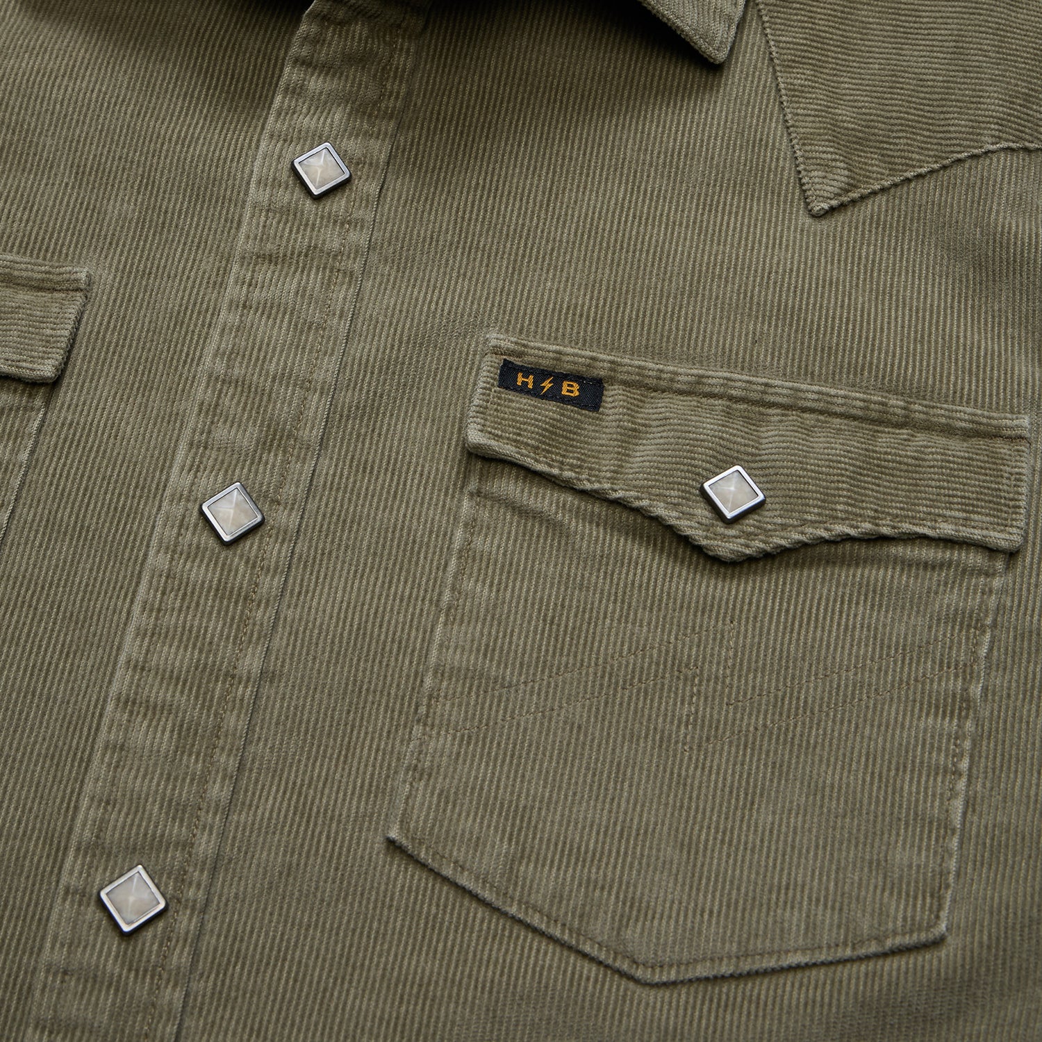 Banning Corduroy Snapshirt - Aloe - View 5