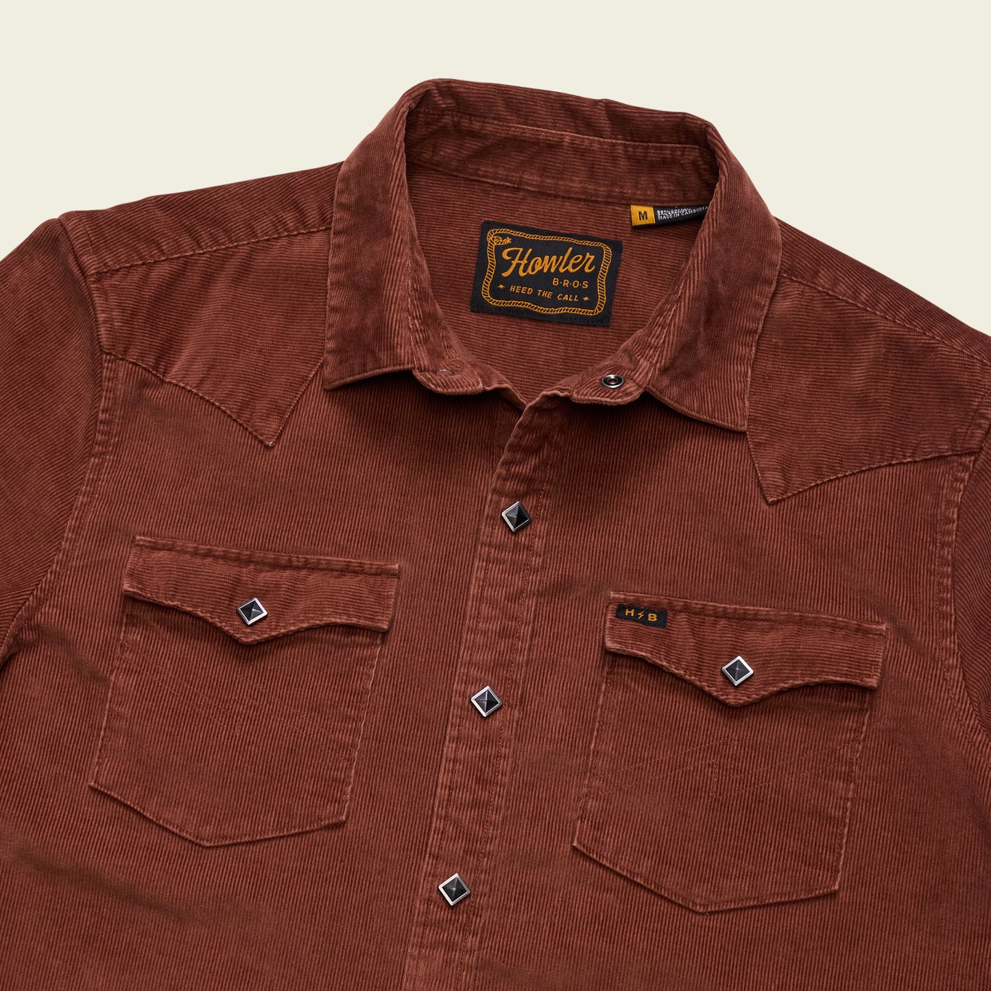 Banning Corduroy Snapshirt - Mink Brown - View 3