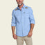 Crosscut Deluxe Snapshirt - Fanned Flora : Faded Blue Oxford