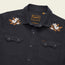 Crosscut Deluxe Snapshirt - Orange Blossoms : Antique Black