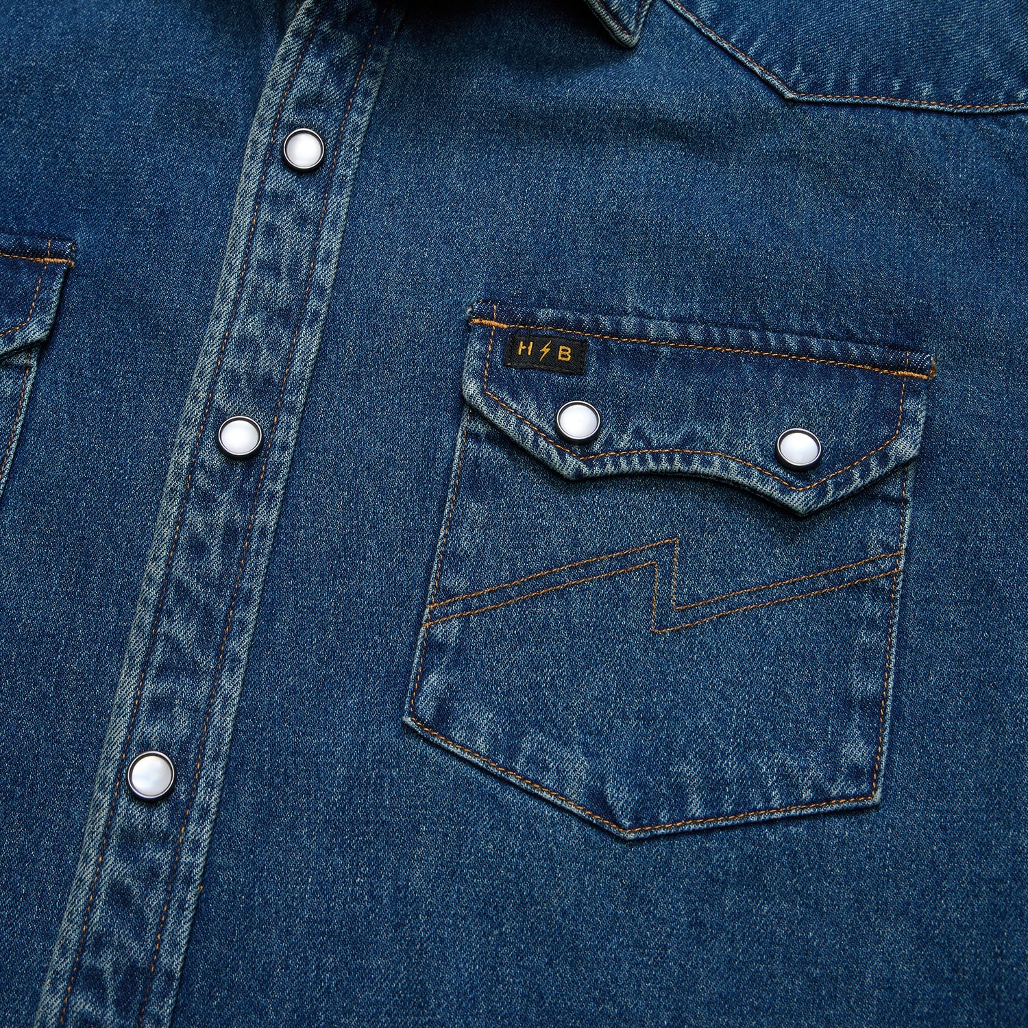 Dust Up Denim Snapshirt - Bolan Classic Wash - View 7