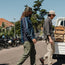 Dust Up Denim Snapshirt - Driver Stripe : Eggplant