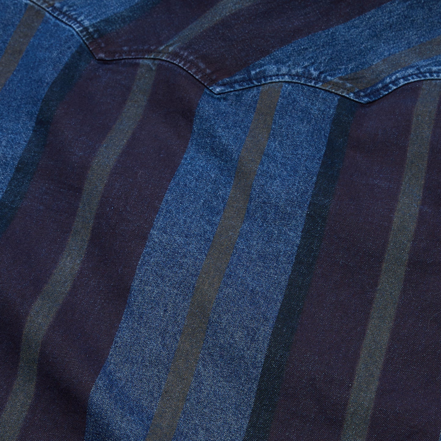 Dust Up Denim Snapshirt - Driver Stripe : Eggplant - View 9