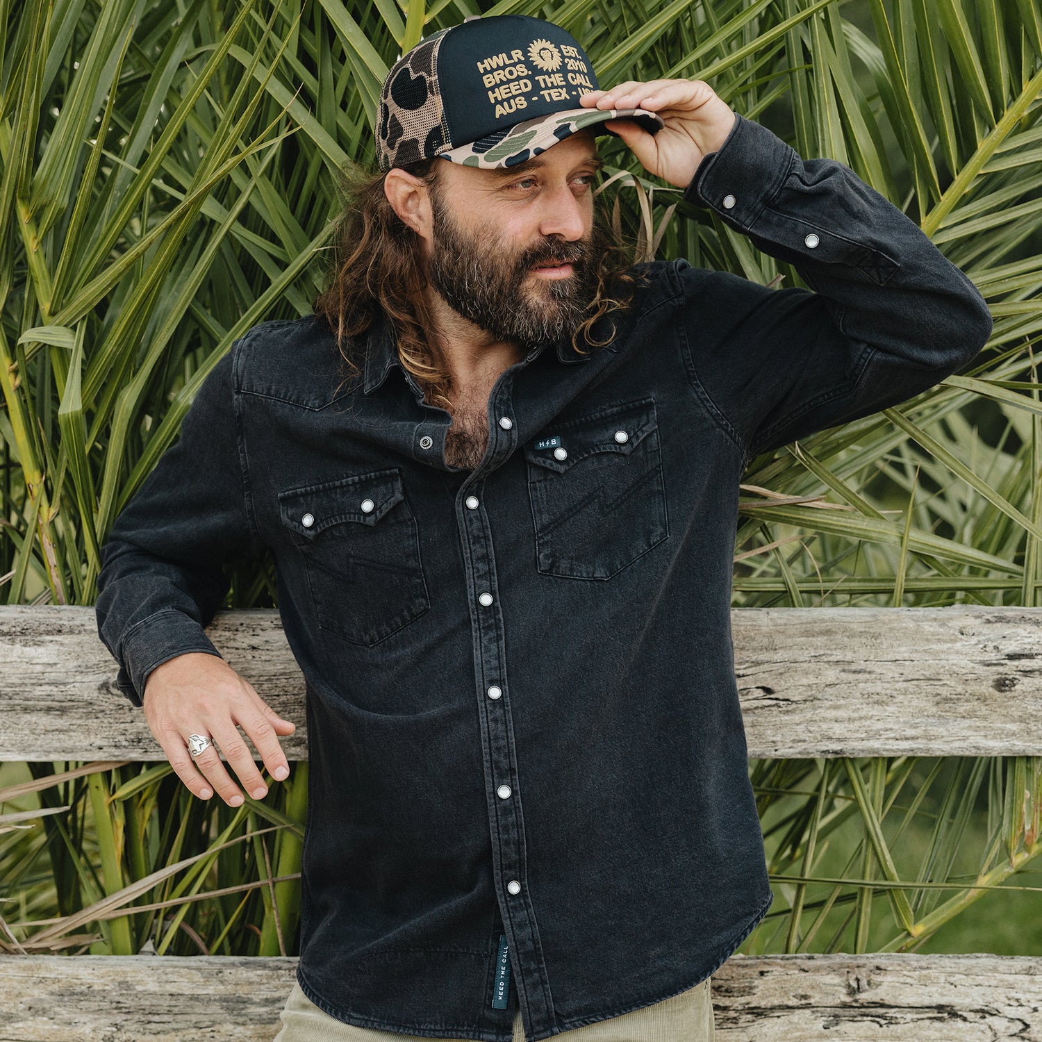 Dust Up Denim Snapshirt - Morrison Black Wash - View 2