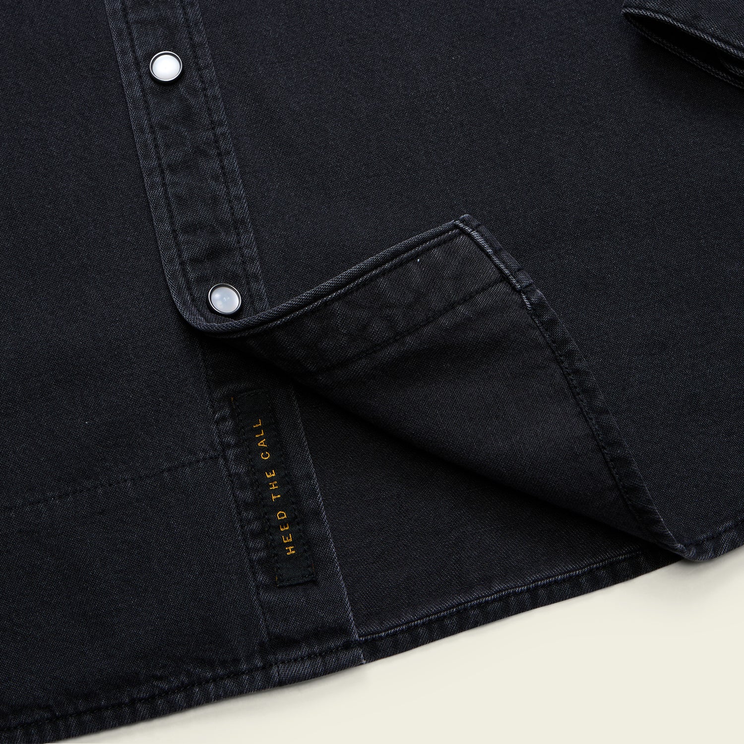 Dust Up Denim Snapshirt - Morrison Black Wash - View 7