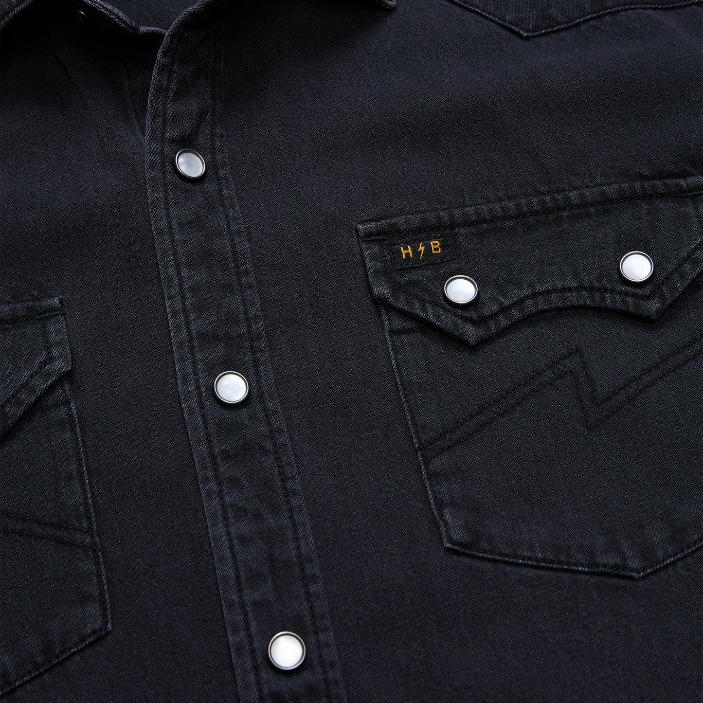 Dust Up Denim Snapshirt - Morrison Black Wash - View 8