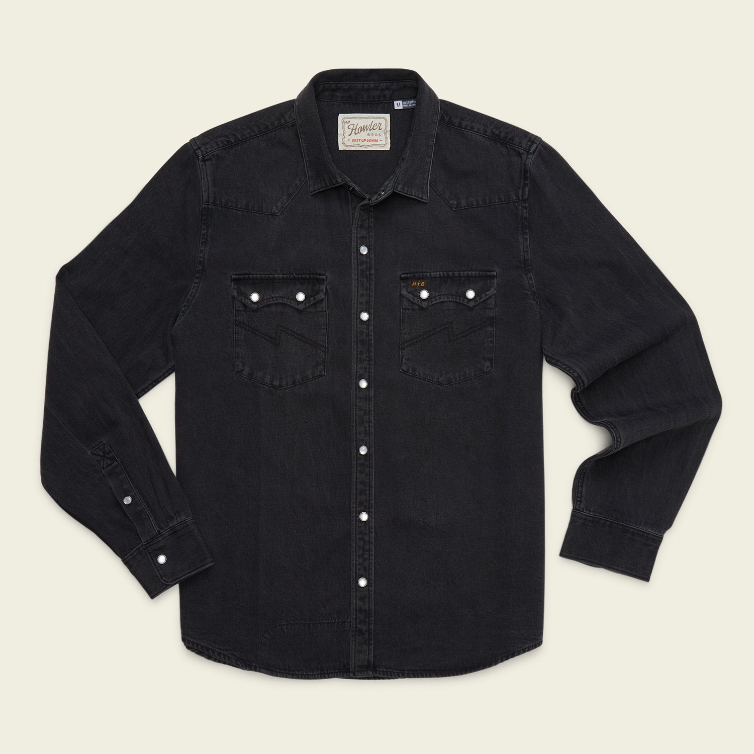 Dust Up Denim Snapshirt - Morrison Black Wash - View 1