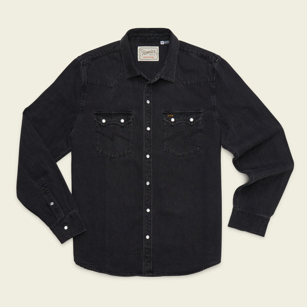 Dust Up Denim Snapshirt - Morrison Black Wash – HOWLER BROTHERS