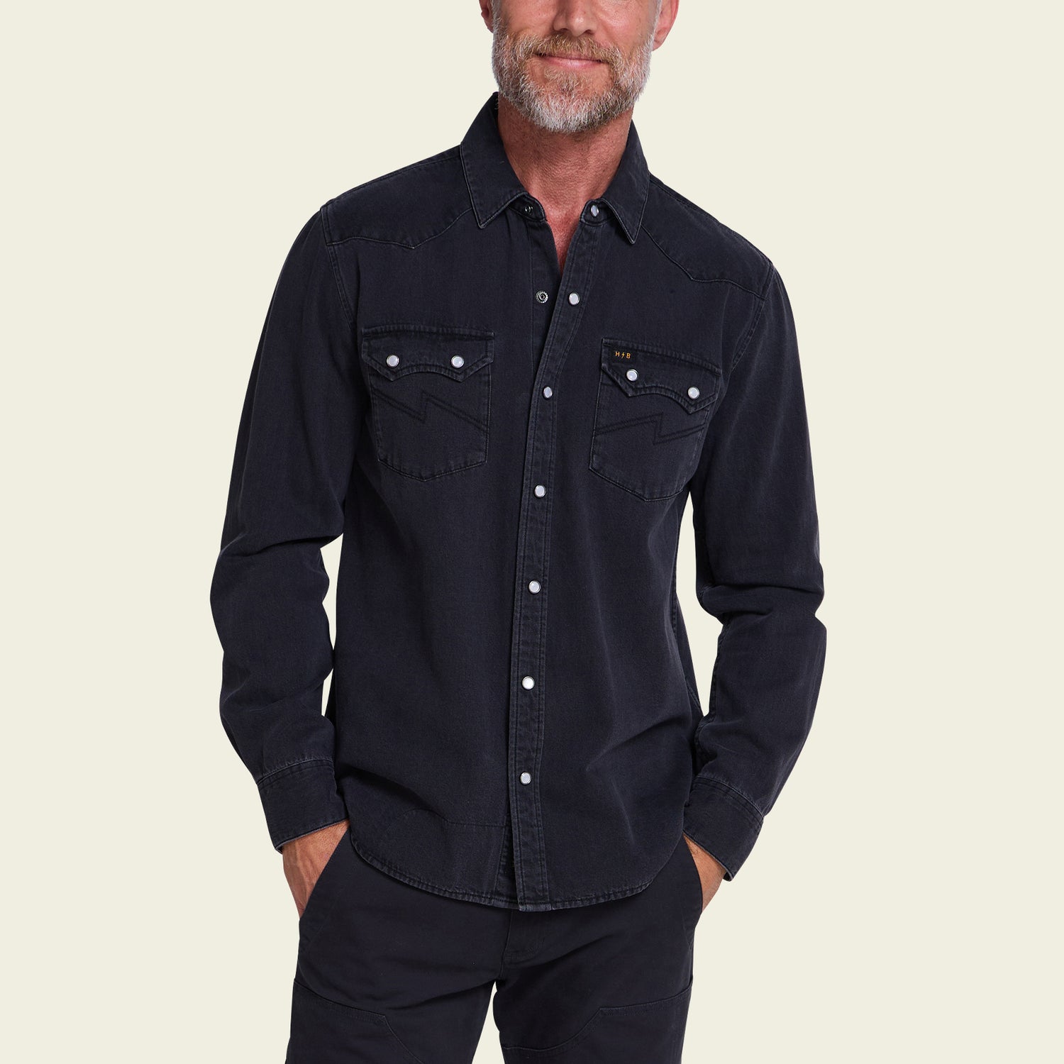 Dust Up Denim Snapshirt - Morrison Black Wash - View 4