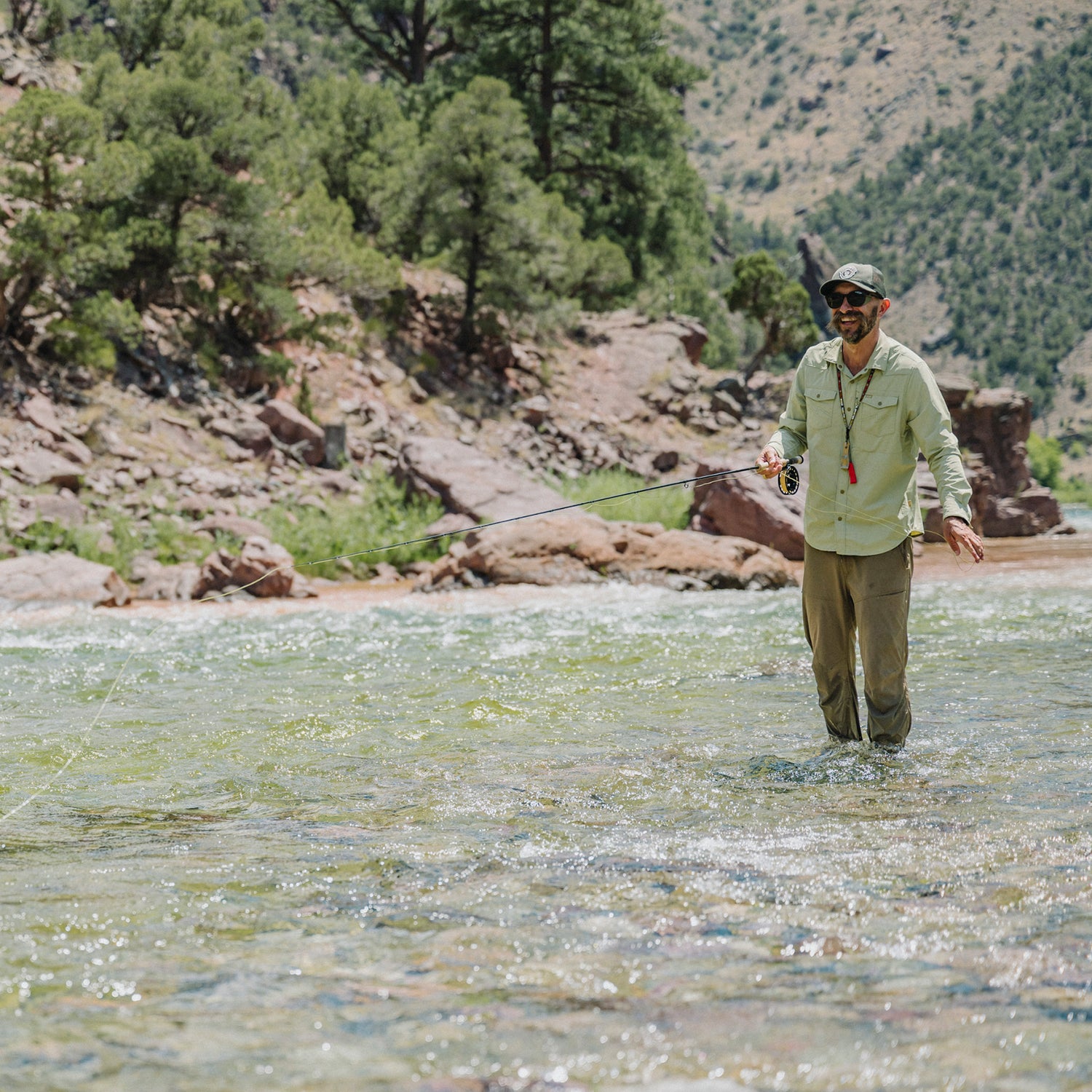 Emerger Tech Longsleeve - Fog Green - View 8
