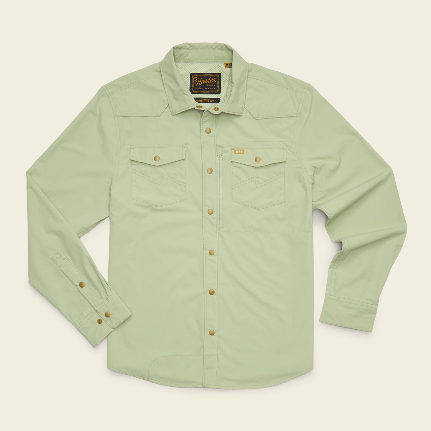 Emerger Tech Longsleeve - Fog Green - View 1