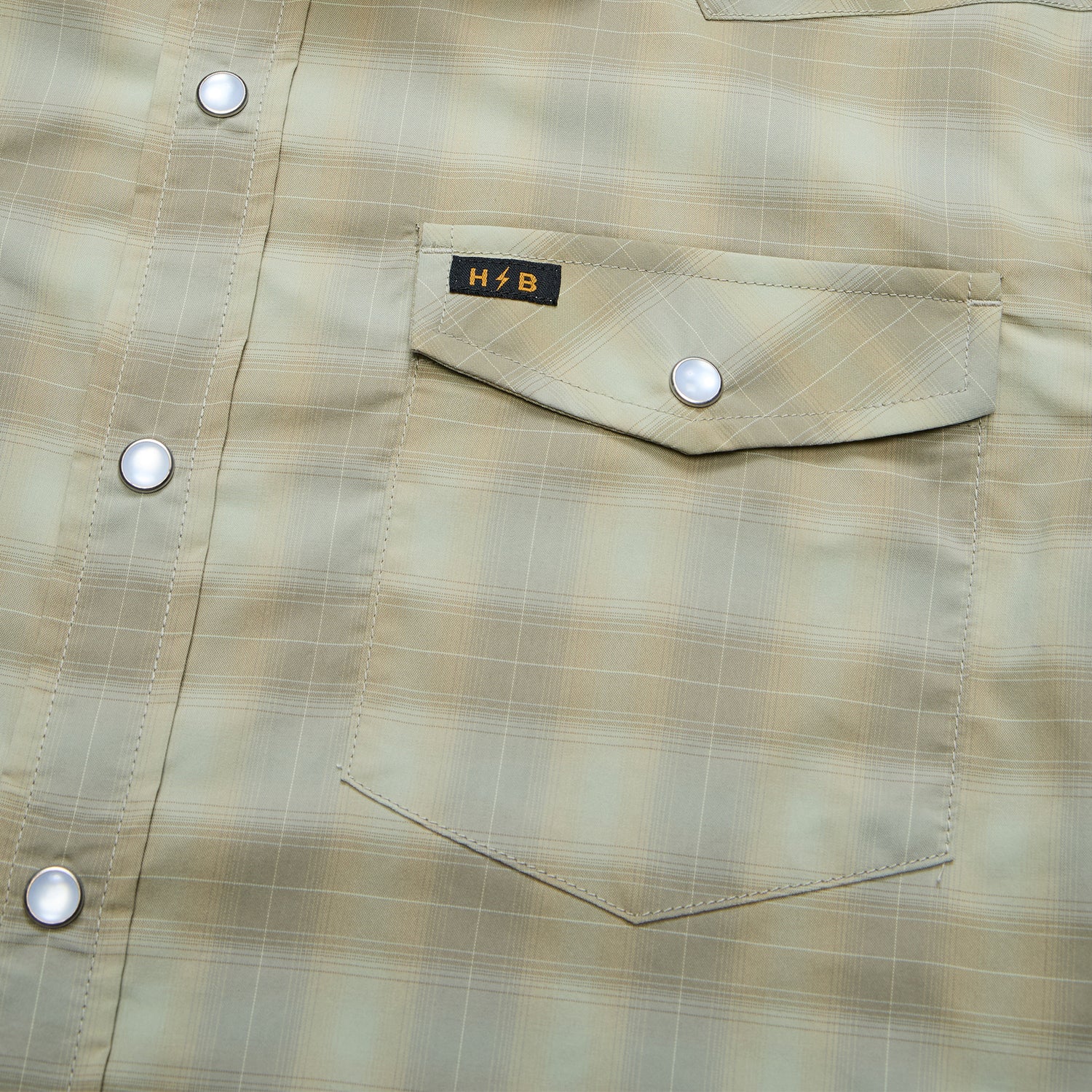 H Bar B Tech Longsleeve - Kent Plaid : Fog Green - View 8