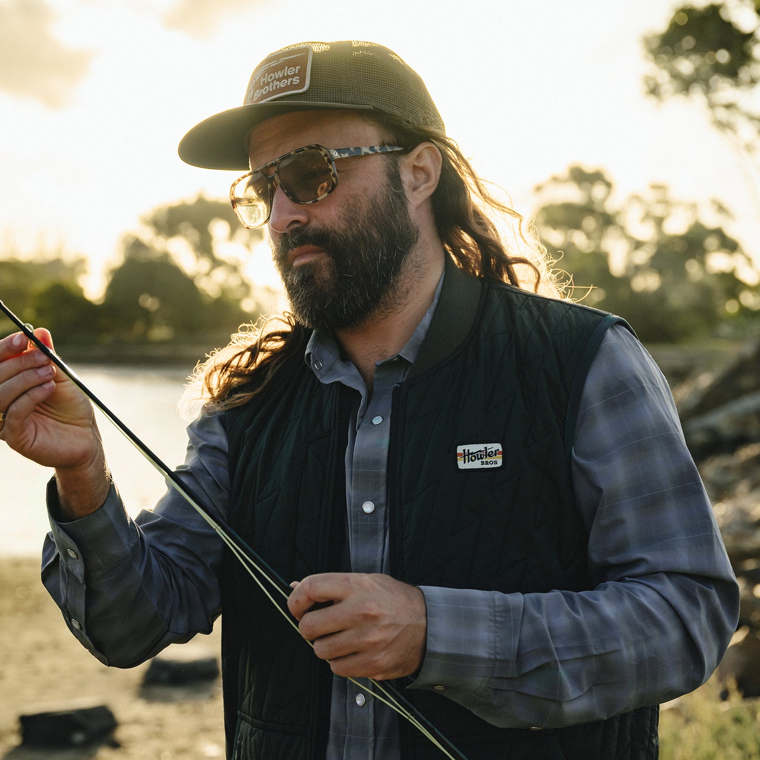 H Bar B Tech Longsleeve - Kent Plaid : Tradewinds - View 10