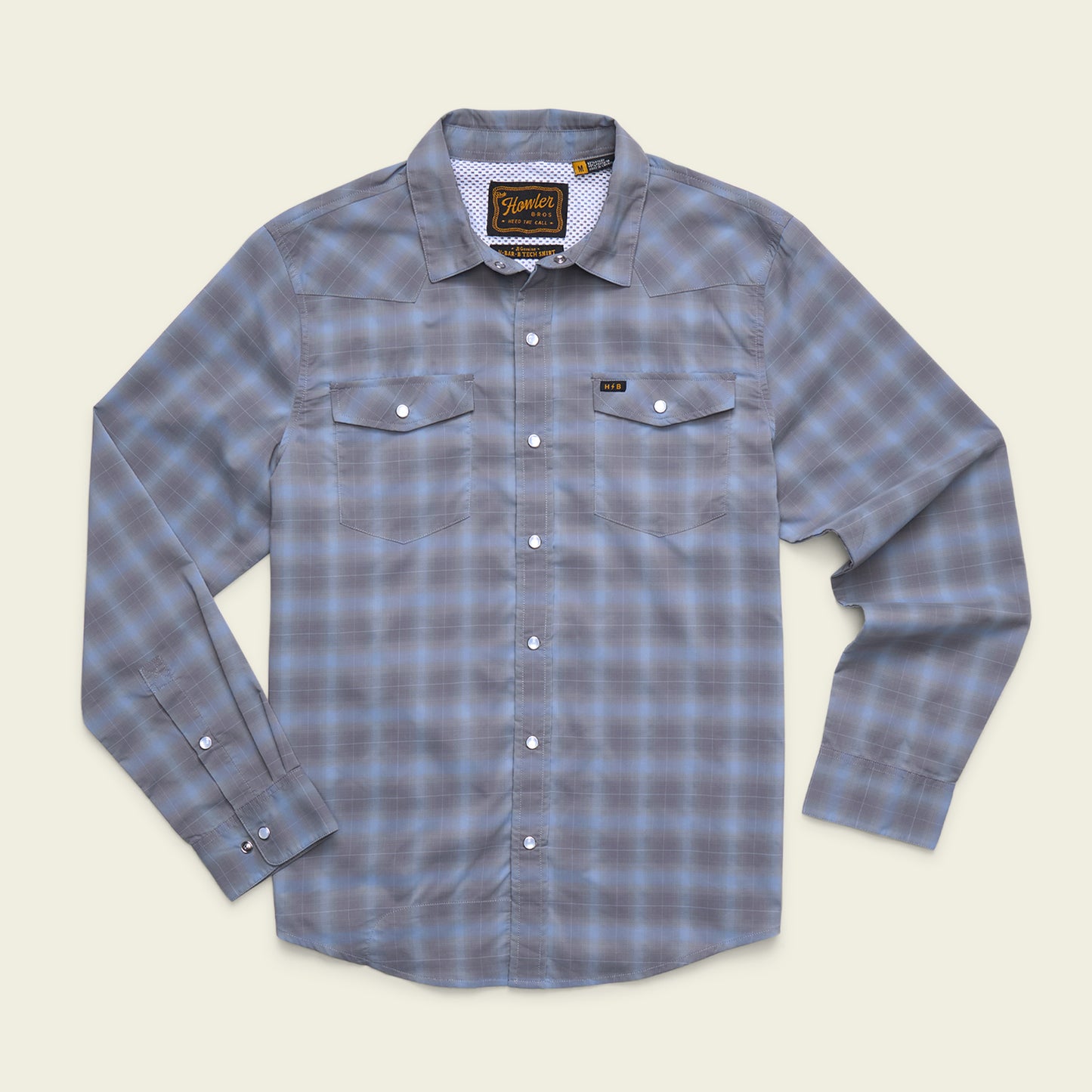 H Bar B Tech Longsleeve - Kent Plaid : Tradewinds - View 1