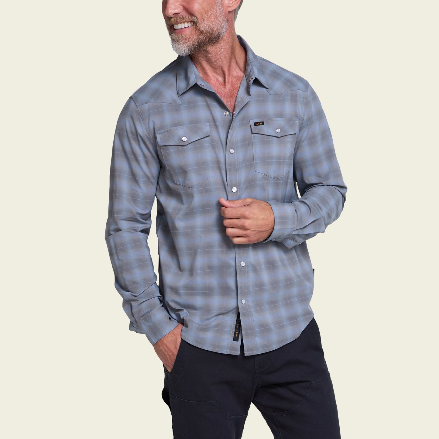 H Bar B Tech Longsleeve - Kent Plaid : Tradewinds - View 4