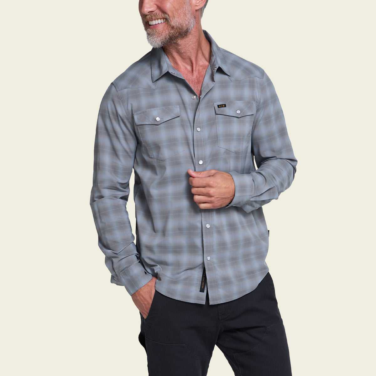 H Bar B Tech Longsleeve - Kent Plaid : Tradewinds - View 4