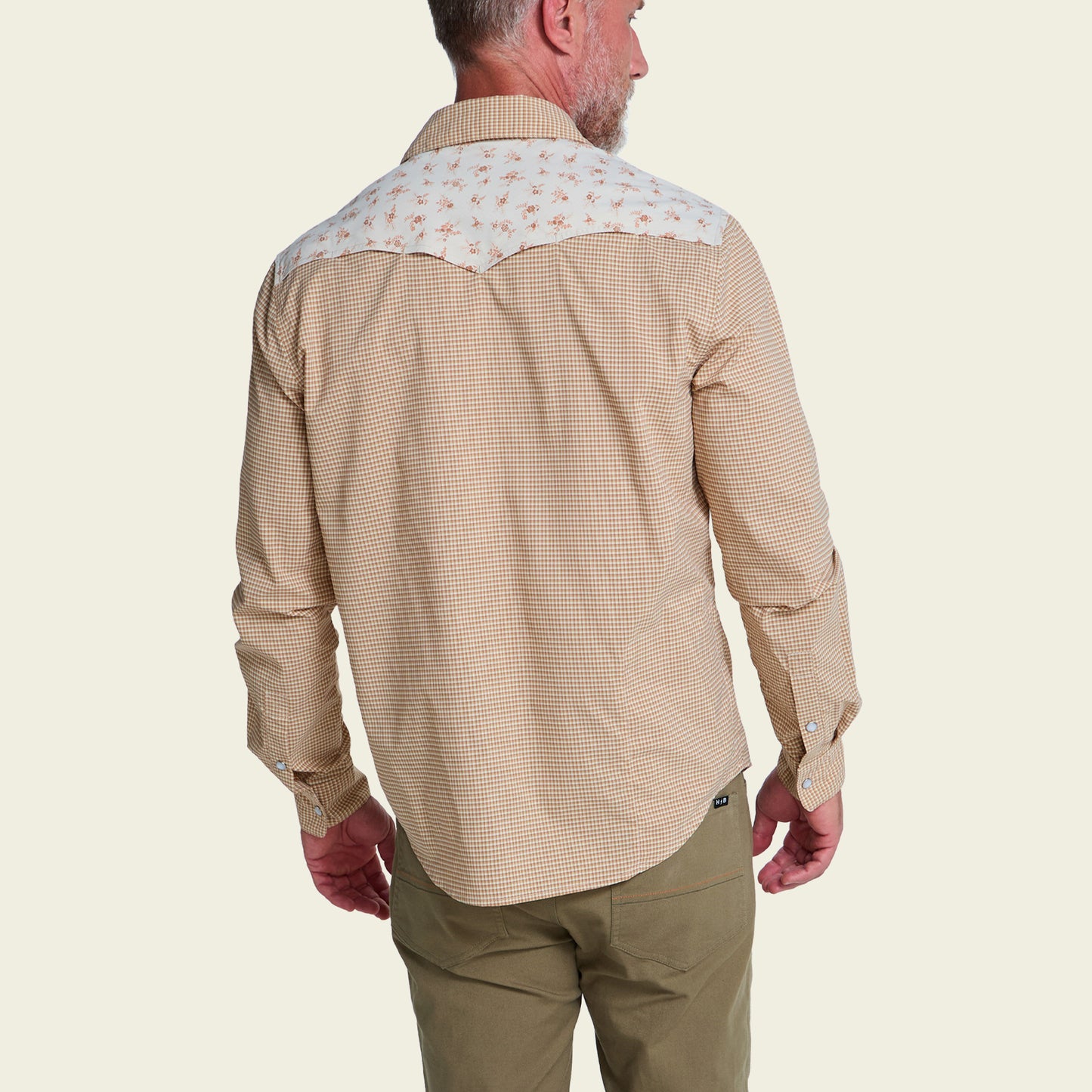 H Bar B Tech Longsleeve - Rancher Floral : Brown Rice - View 5