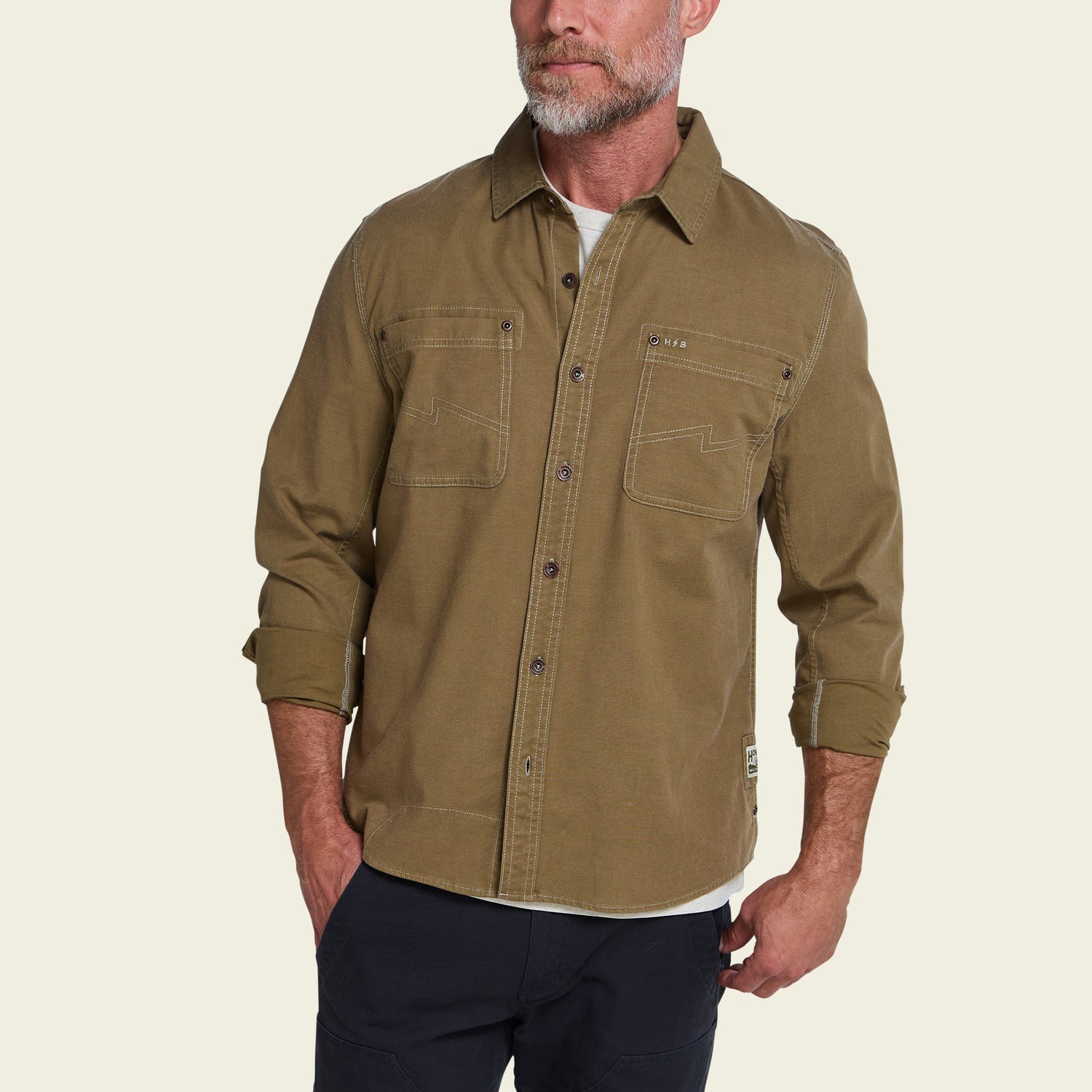 HB Trade Shirt - Faded Olive - View 4