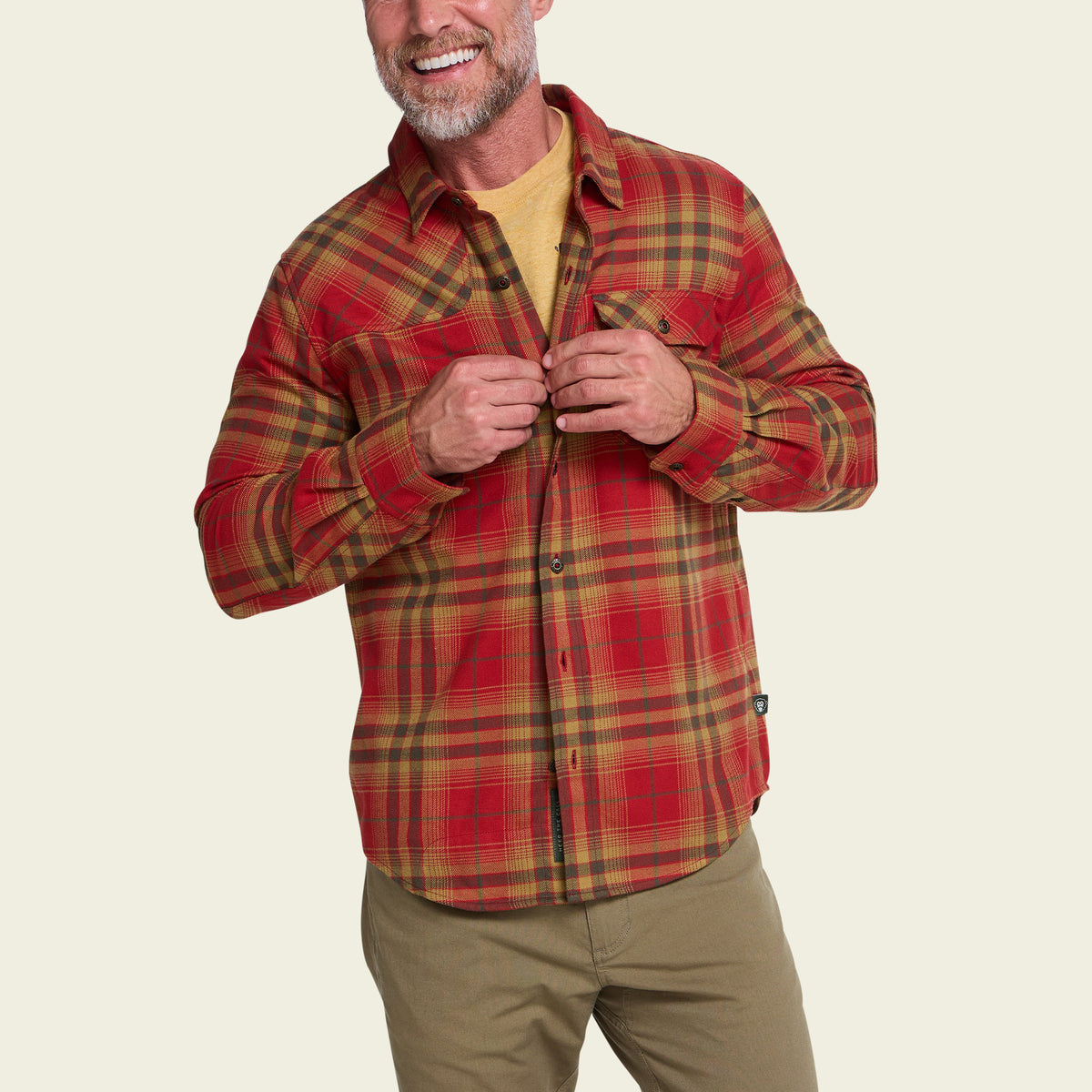 Harker’s Flannel - Kempton Plaid : Brick - View 4