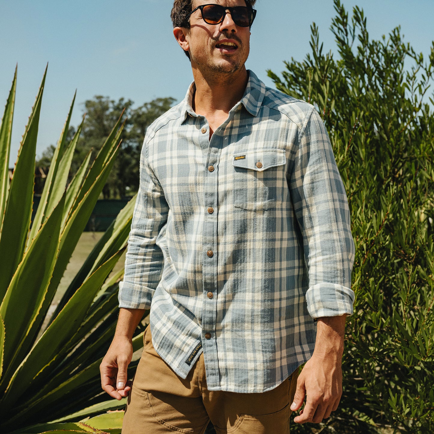 La Grange Lightweight Flannel - Cohen Plaid : Iron Blue - View 2