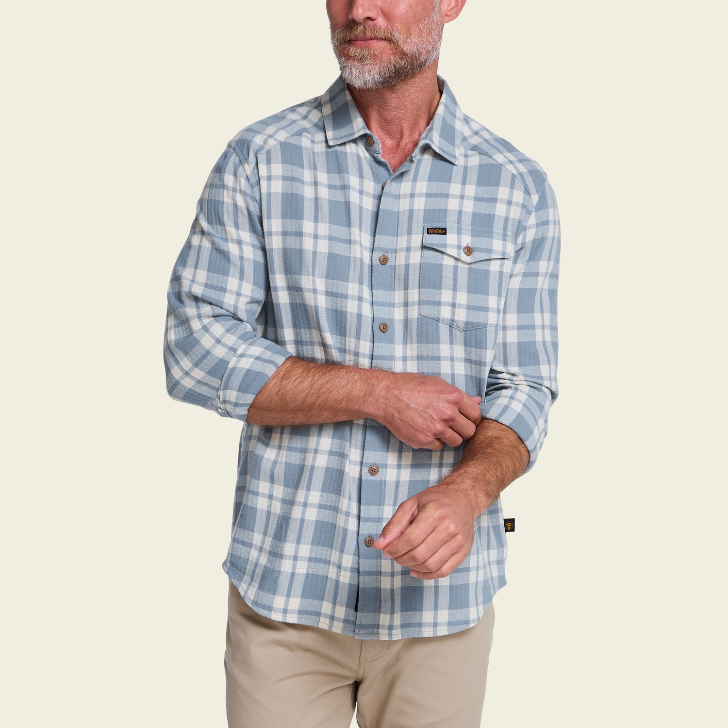 La Grange Lightweight Flannel - Cohen Plaid : Iron Blue - View 4