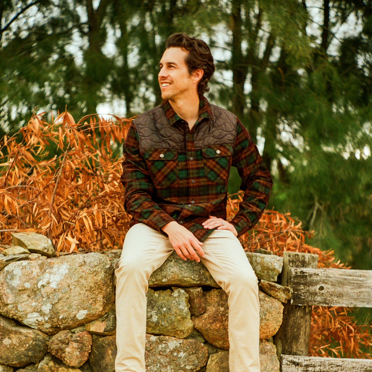 Quintana Quilted Shirt - Brock Plaid : Earth - View 10