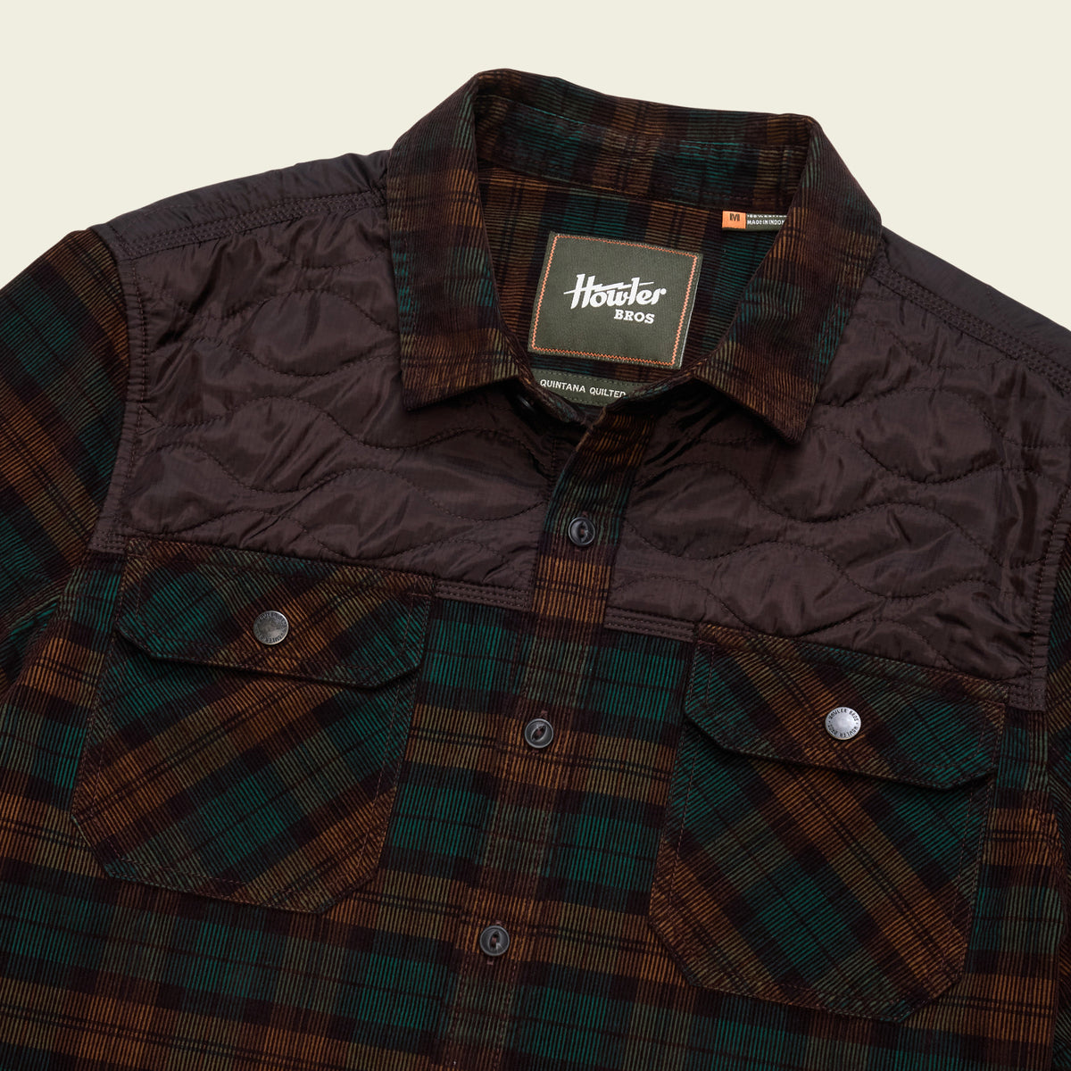 Quintana Quilted Shirt - Brock Plaid : Earth - View 3