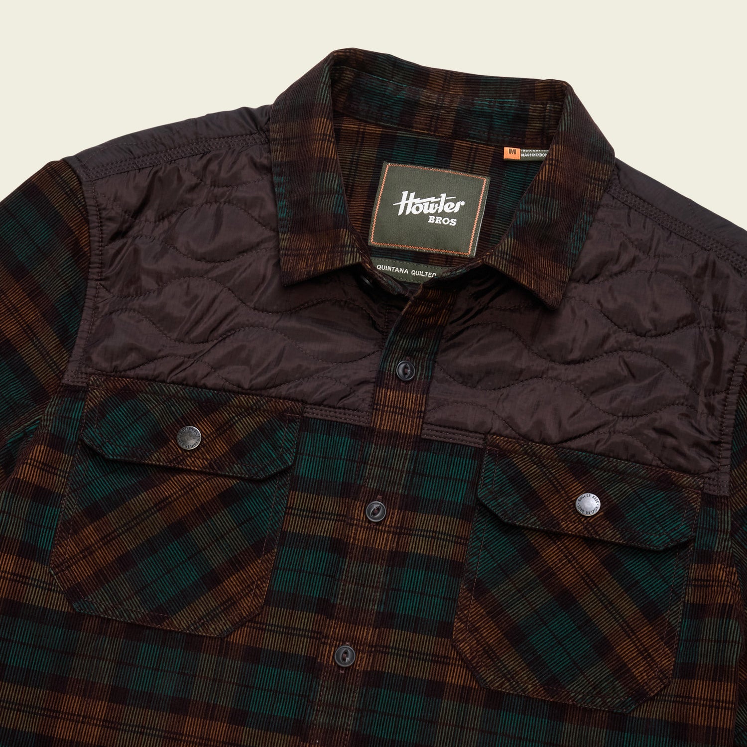 Quintana Quilted Shirt - Brock Plaid : Earth - View 3
