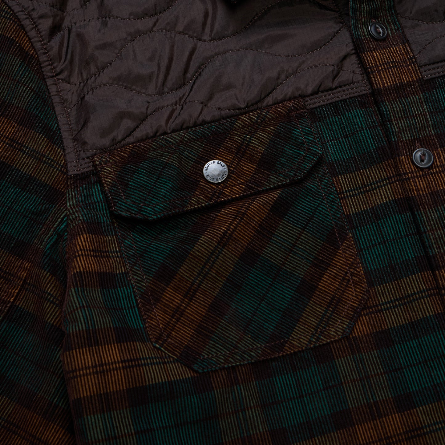 Quintana Quilted Shirt - Brock Plaid : Earth - View 7