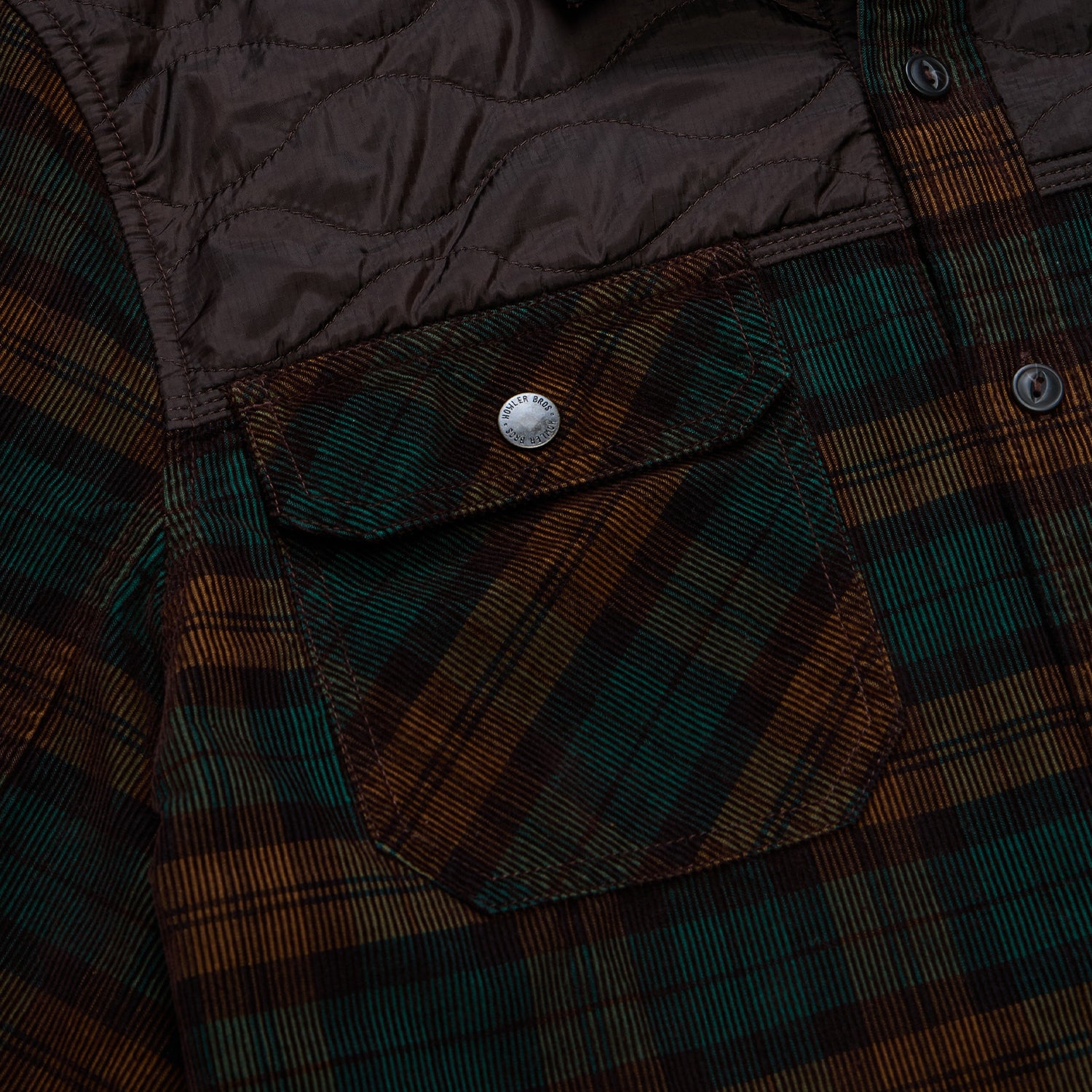 Quintana Quilted Shirt - Brock Plaid : Earth - View 7