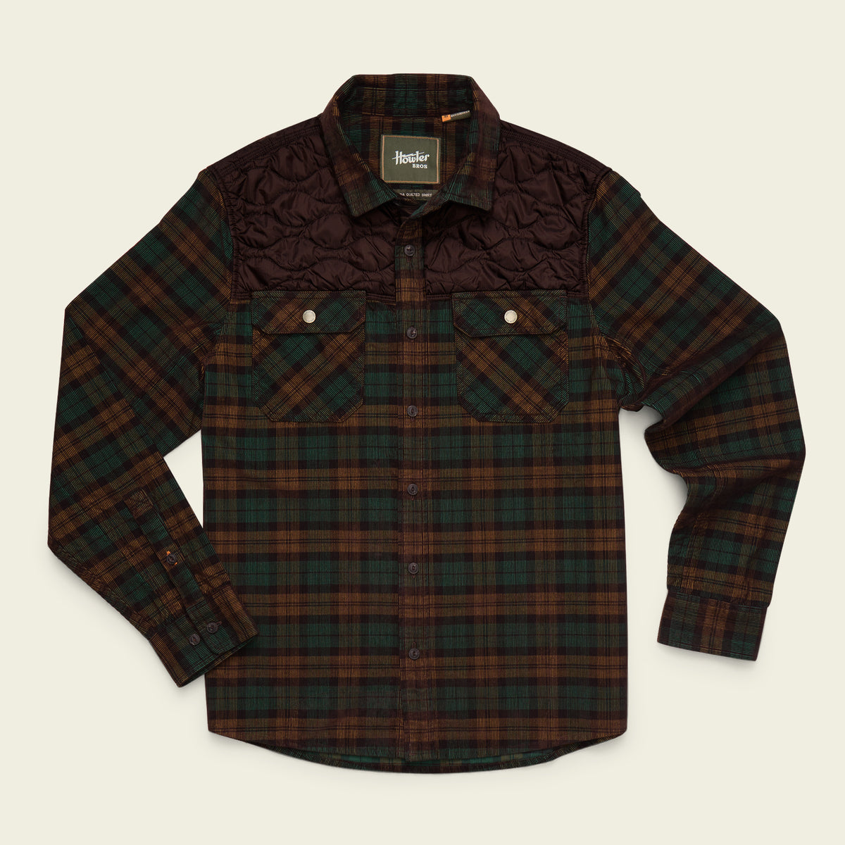 Quintana Quilted Shirt - Brock Plaid : Earth - View 1