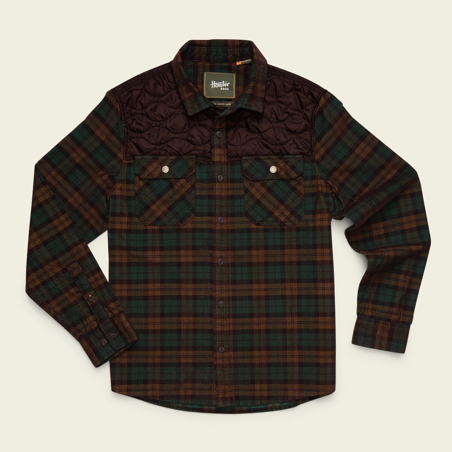Quintana Quilted Shirt - Brock Plaid : Earth - View 1