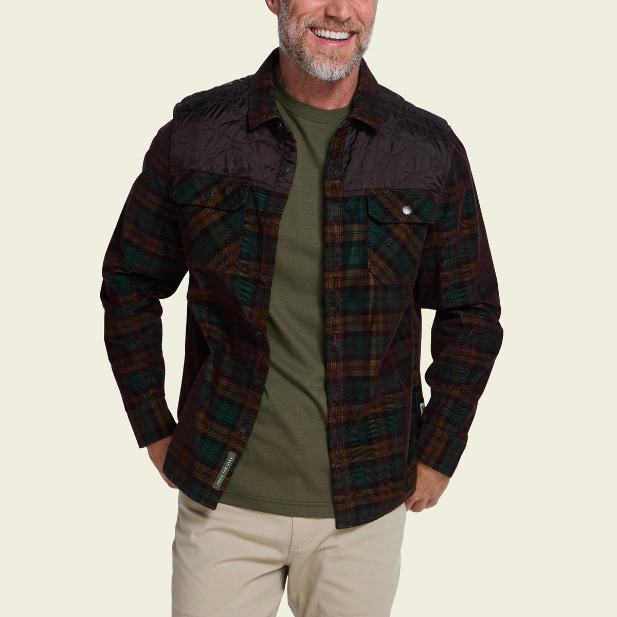 Quintana Quilted Shirt - Brock Plaid : Earth - View 4