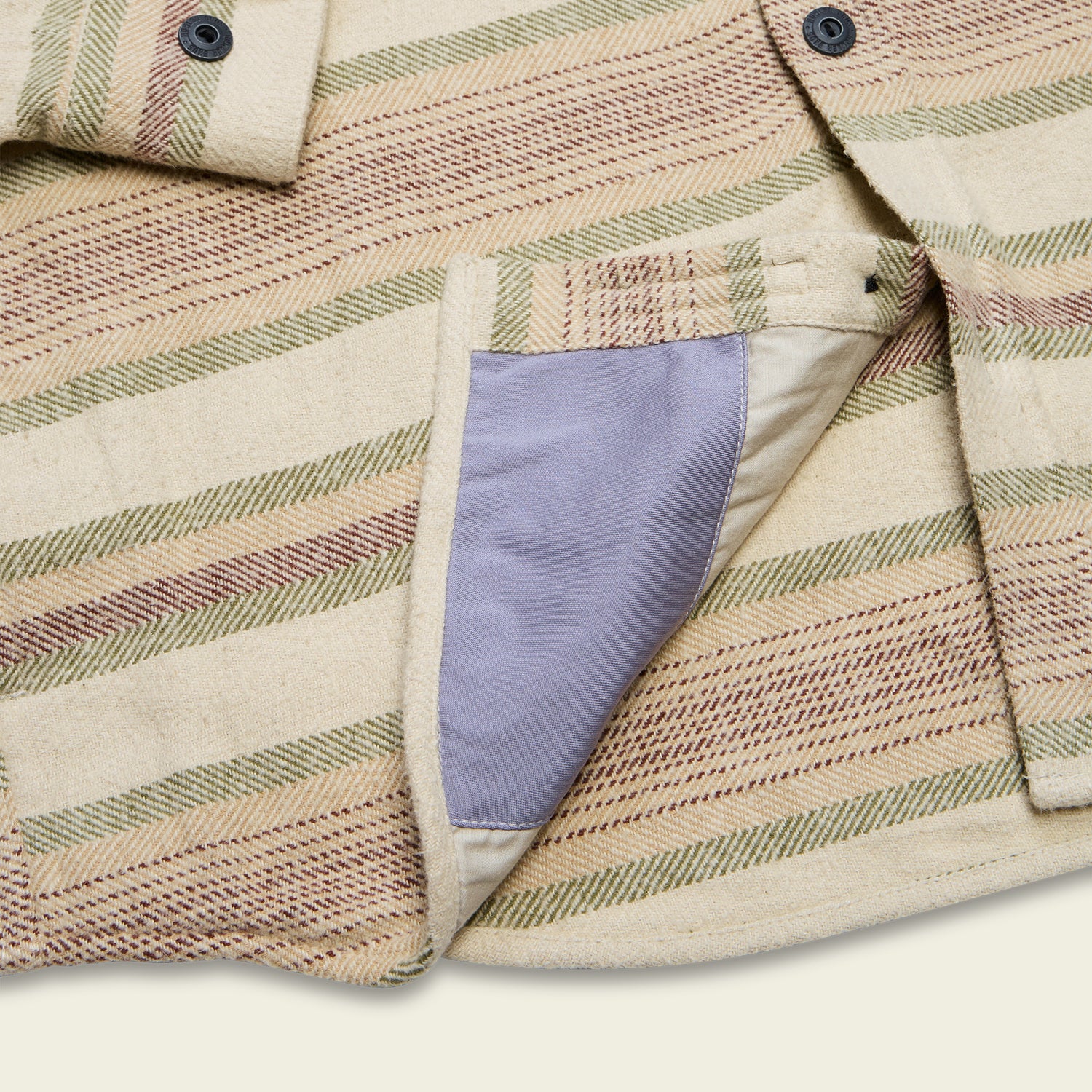 Salvo Hooded Blanket Flannel - Pathway Stripe : Dawn - View 7