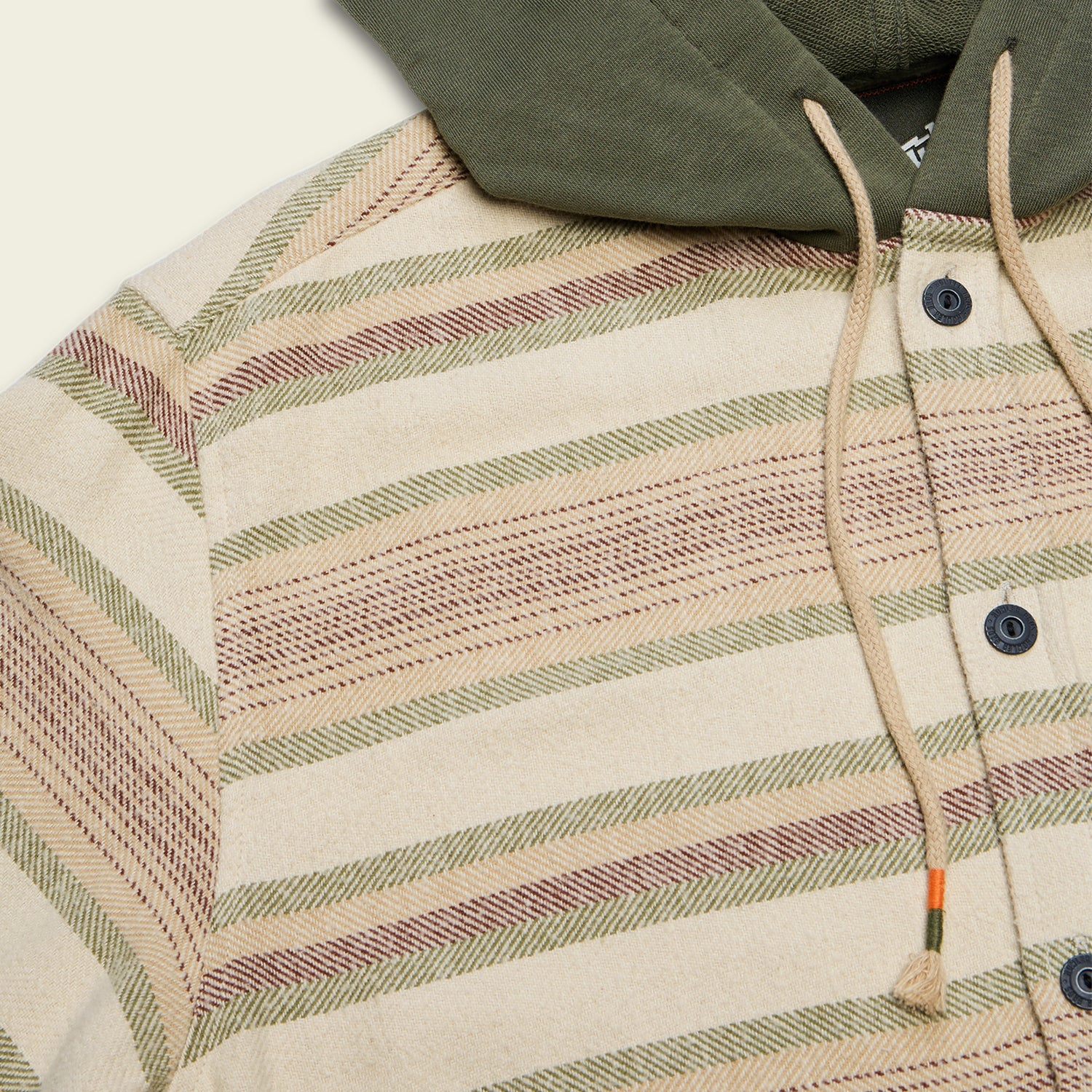 Salvo Hooded Blanket Flannel - Pathway Stripe : Dawn - View 5