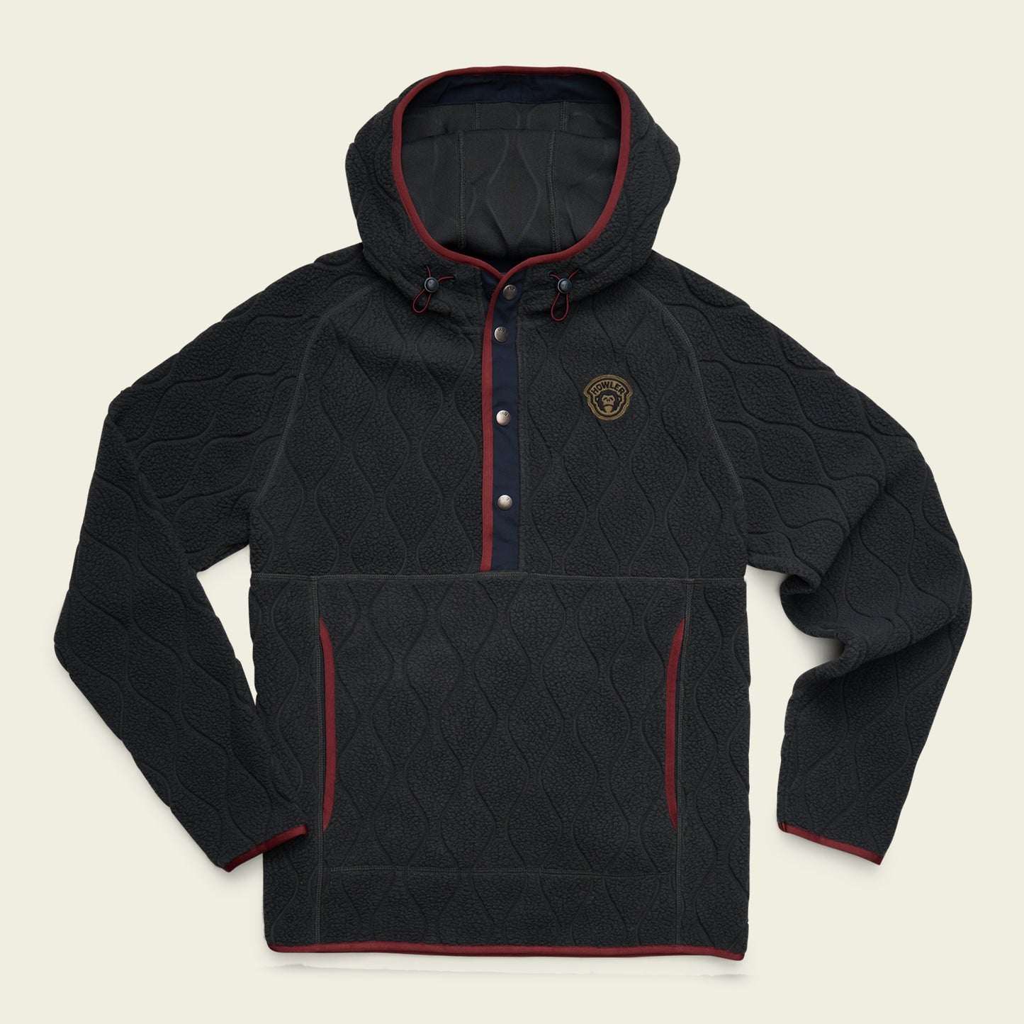 Chisos Hooded Pullover - Capillary Waves : Antique Black - View 1