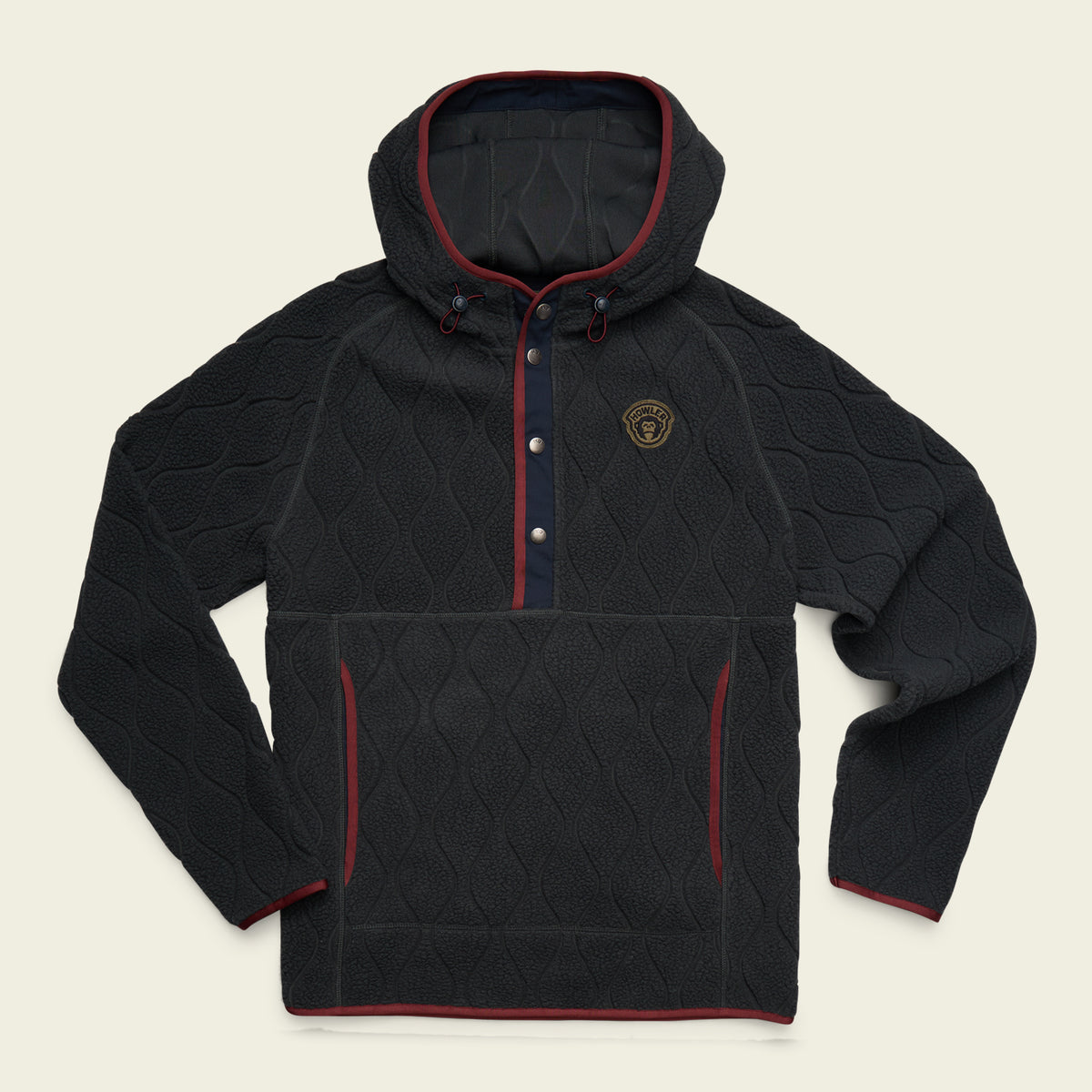 Chisos Hooded Pullover - Capillary Waves : Antique Black - View 1