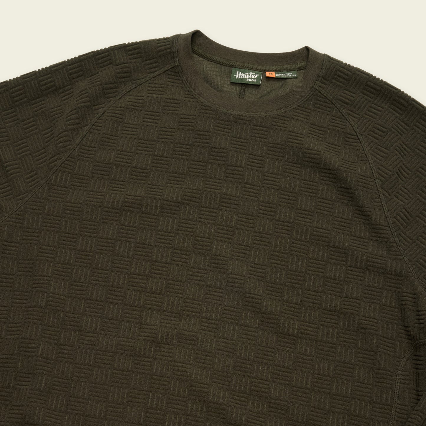 Eleos Fleece Crewneck - Grids : Army - View 3