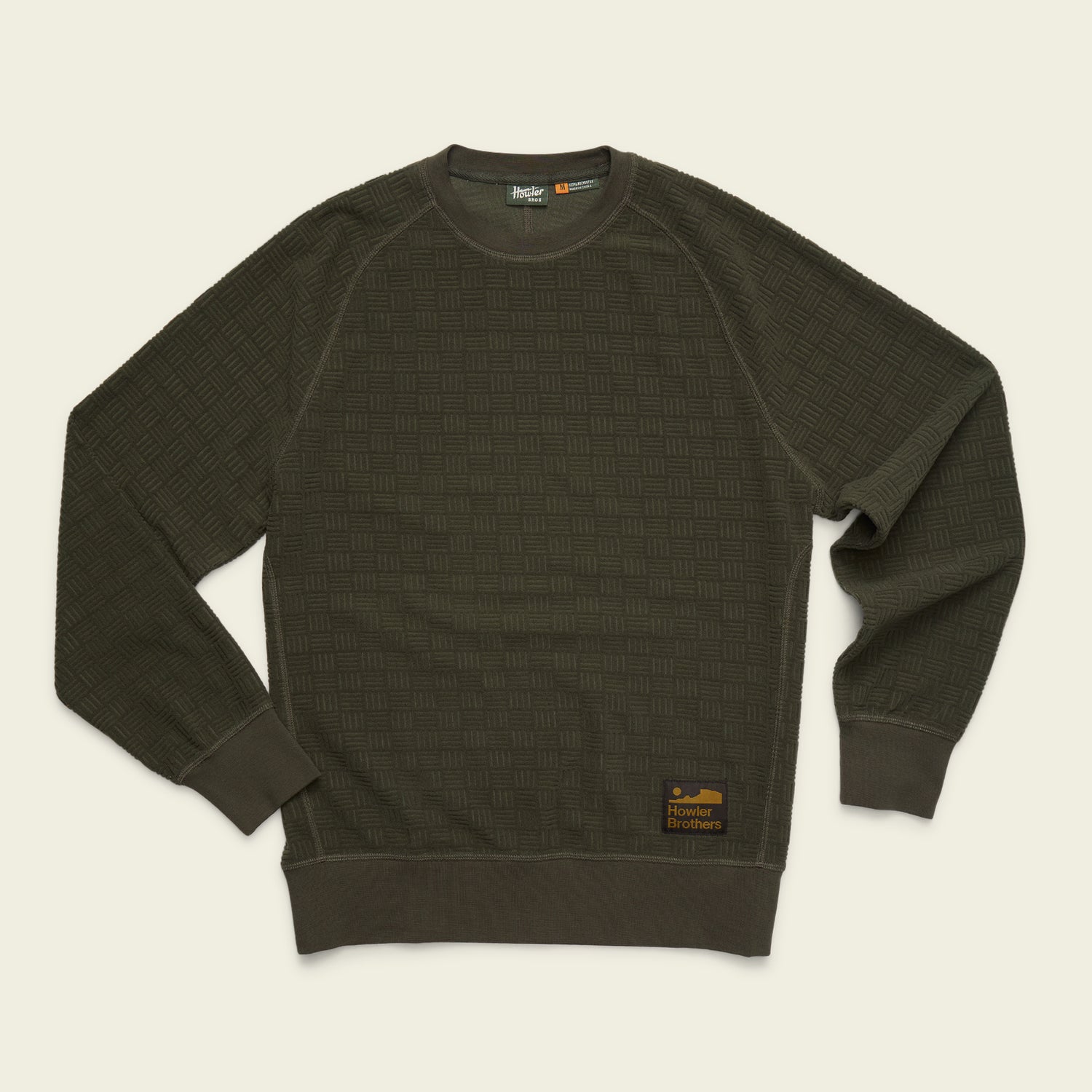 Eleos Fleece Crewneck - Grids : Army - View 1