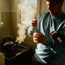 Eleos Fleece Crewneck - Grids : Iron Blue