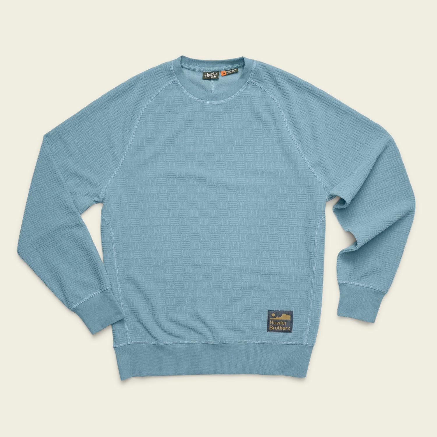 Eleos Fleece Crewneck - Grids : Iron Blue - View 1