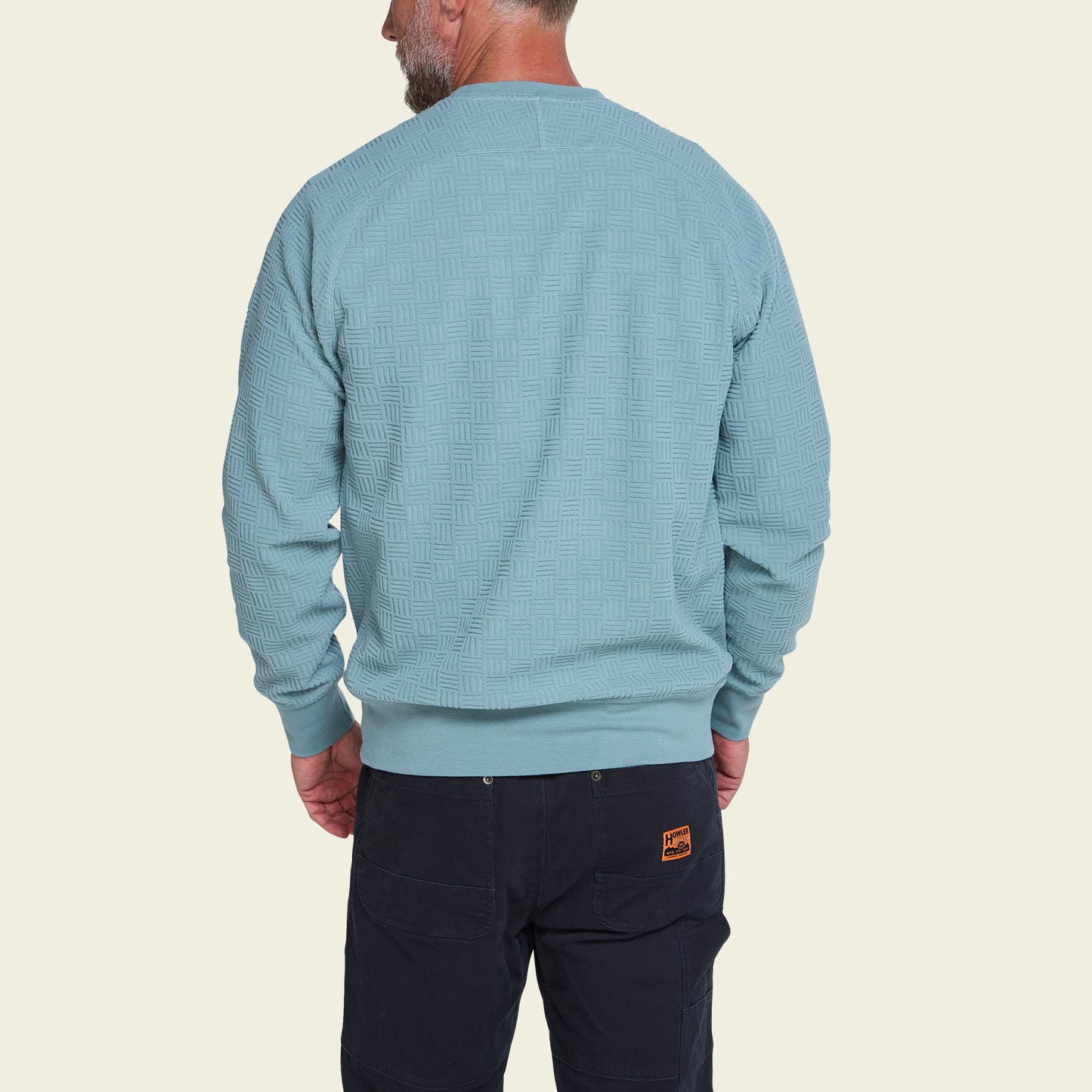 Eleos Fleece Crewneck - Grids : Iron Blue - View 6