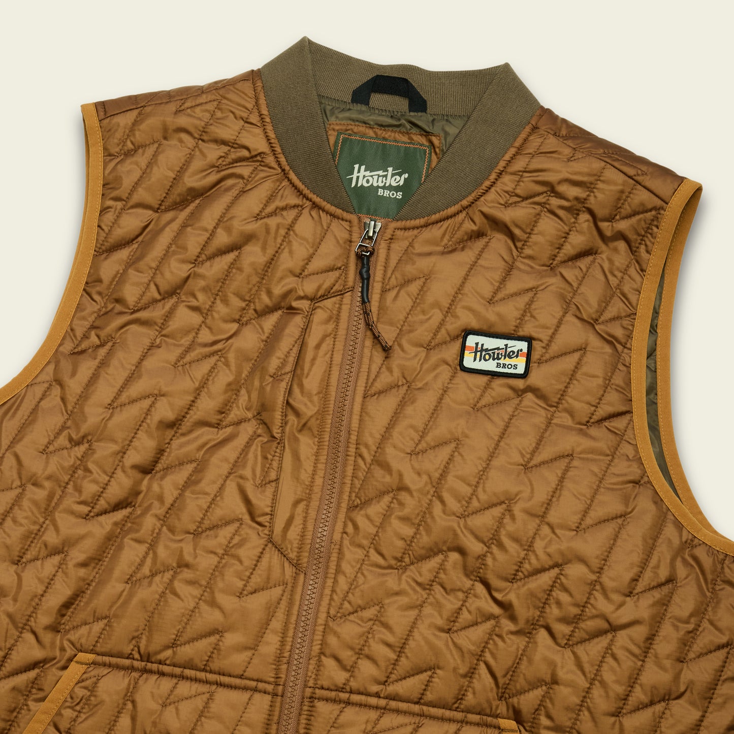 Voltage Quilted Vest - Driftwood - View 3