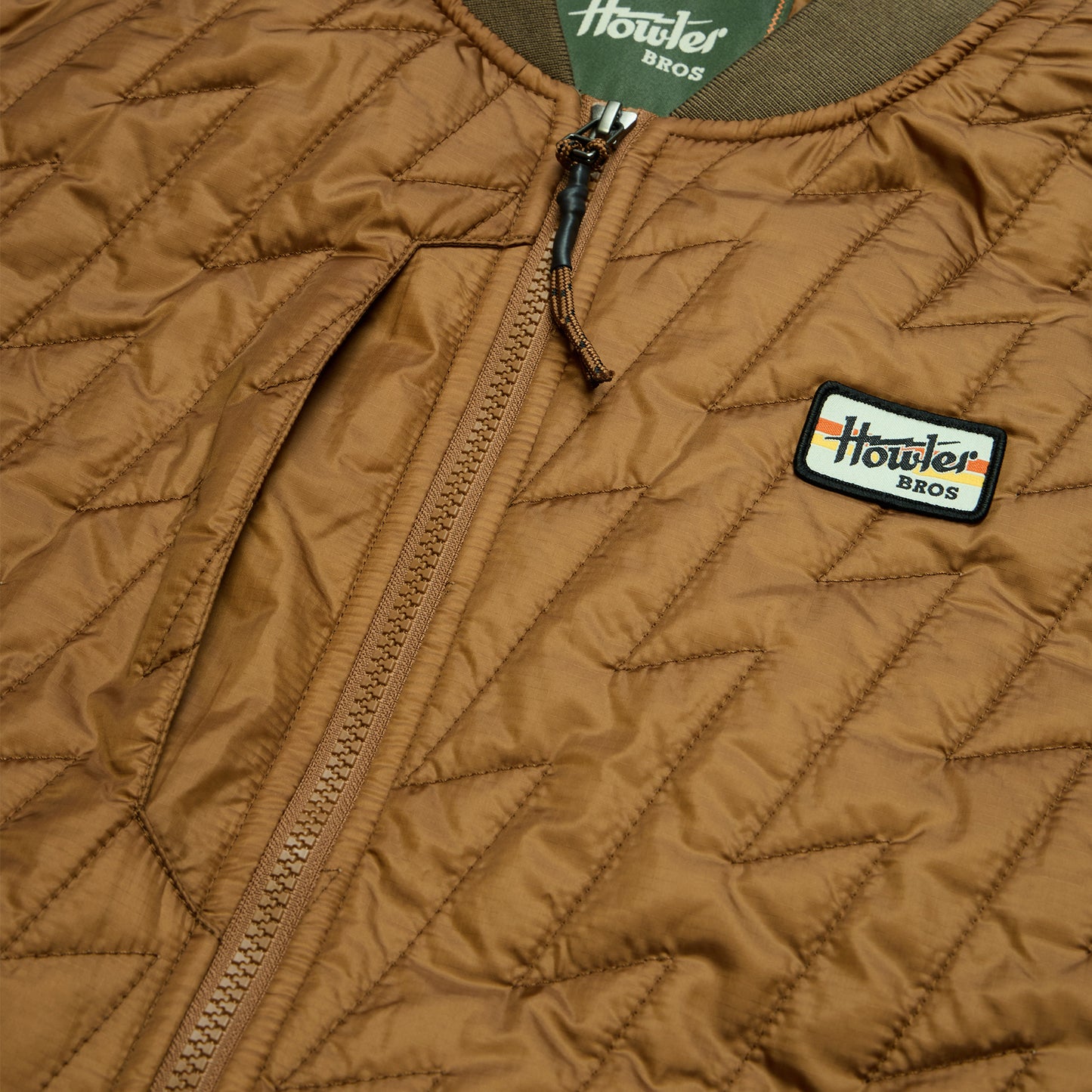 Voltage Quilted Vest - Driftwood - View 6