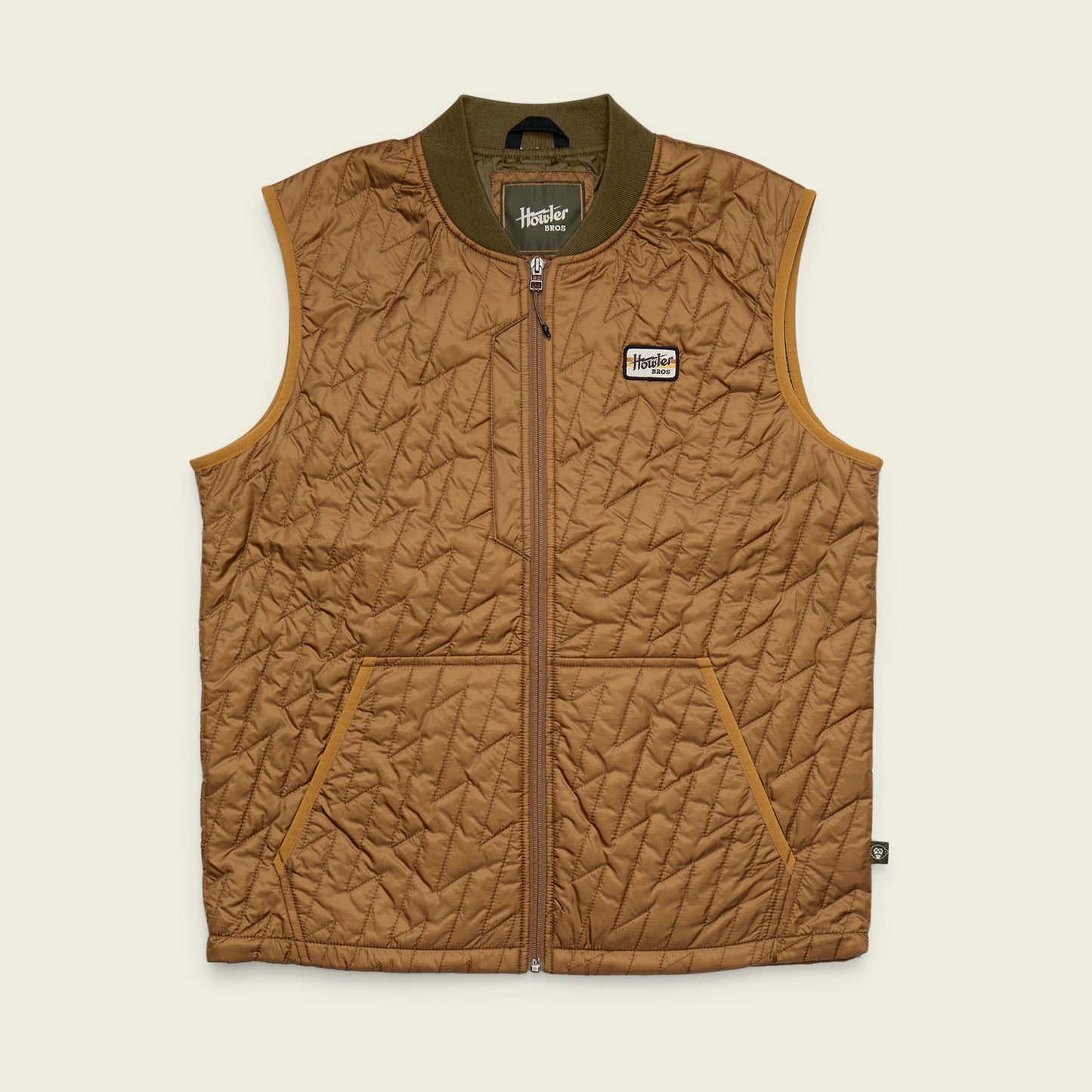 Voltage Quilted Vest - Driftwood - View 1