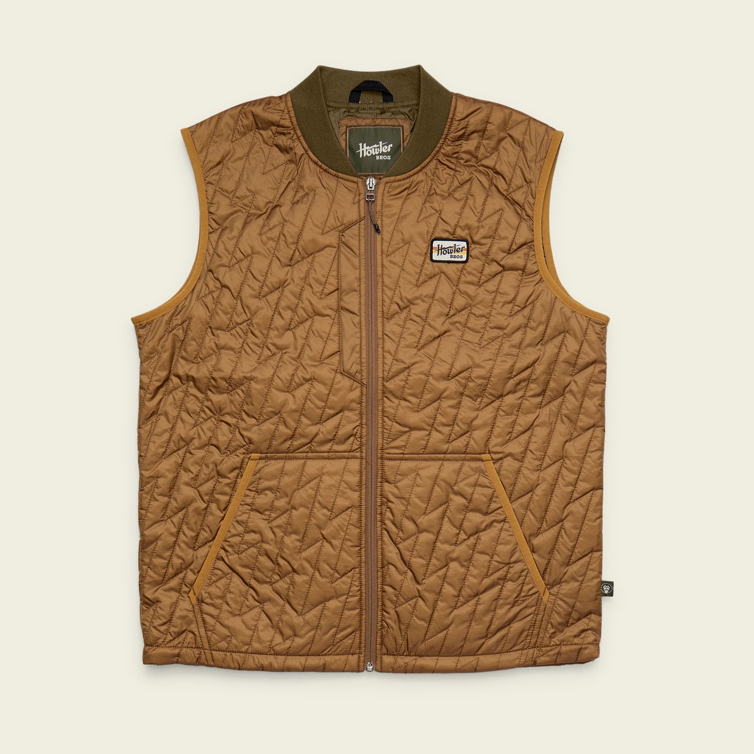 Voltage Quilted Vest - Driftwood - View 1