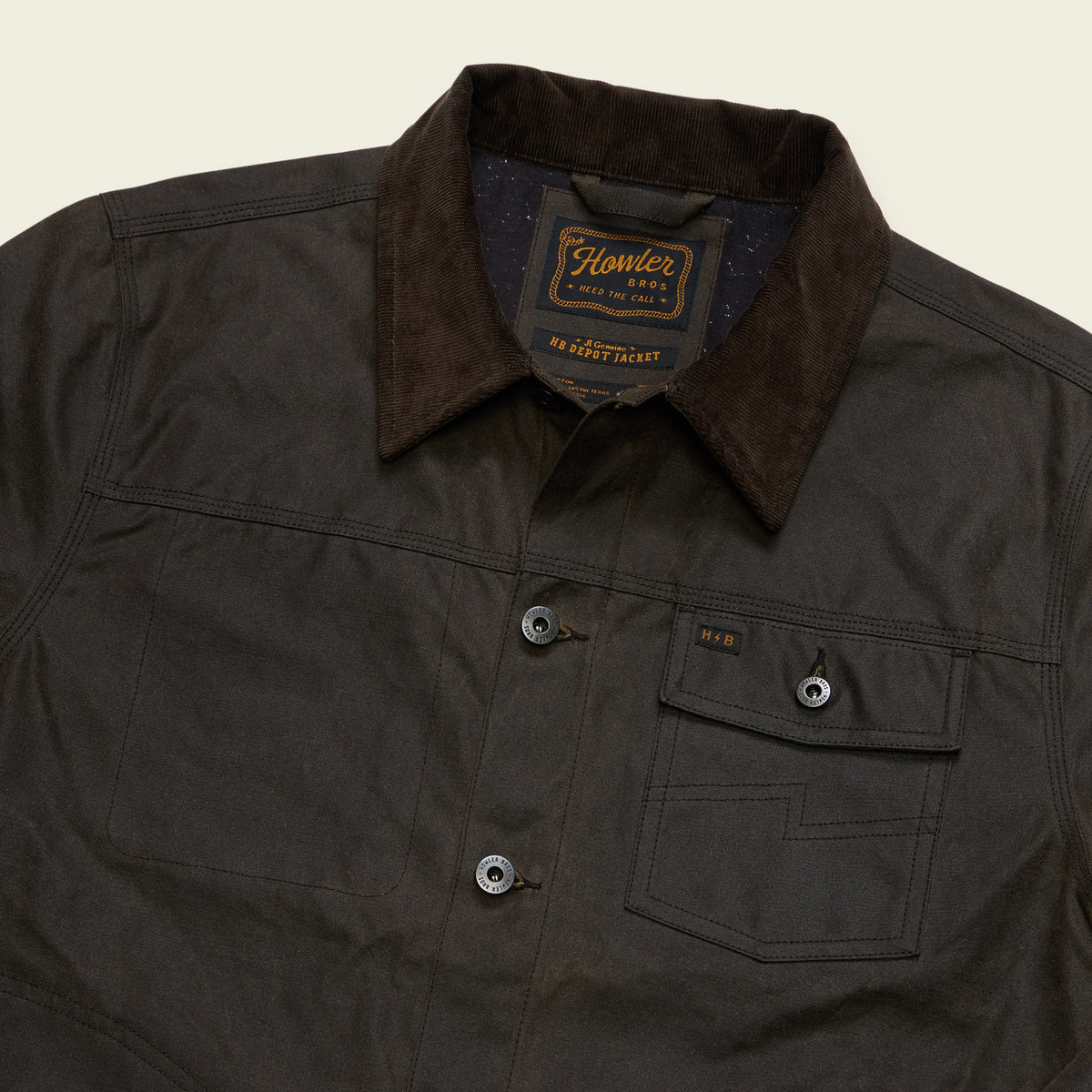 Waxed Depot Jacket - Bark - View 3