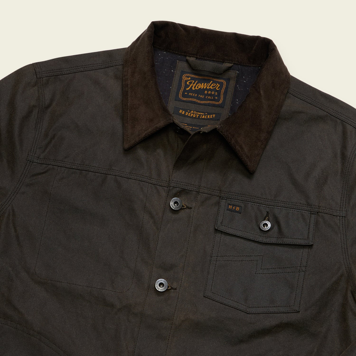 Waxed Depot Jacket - Bark - View 3