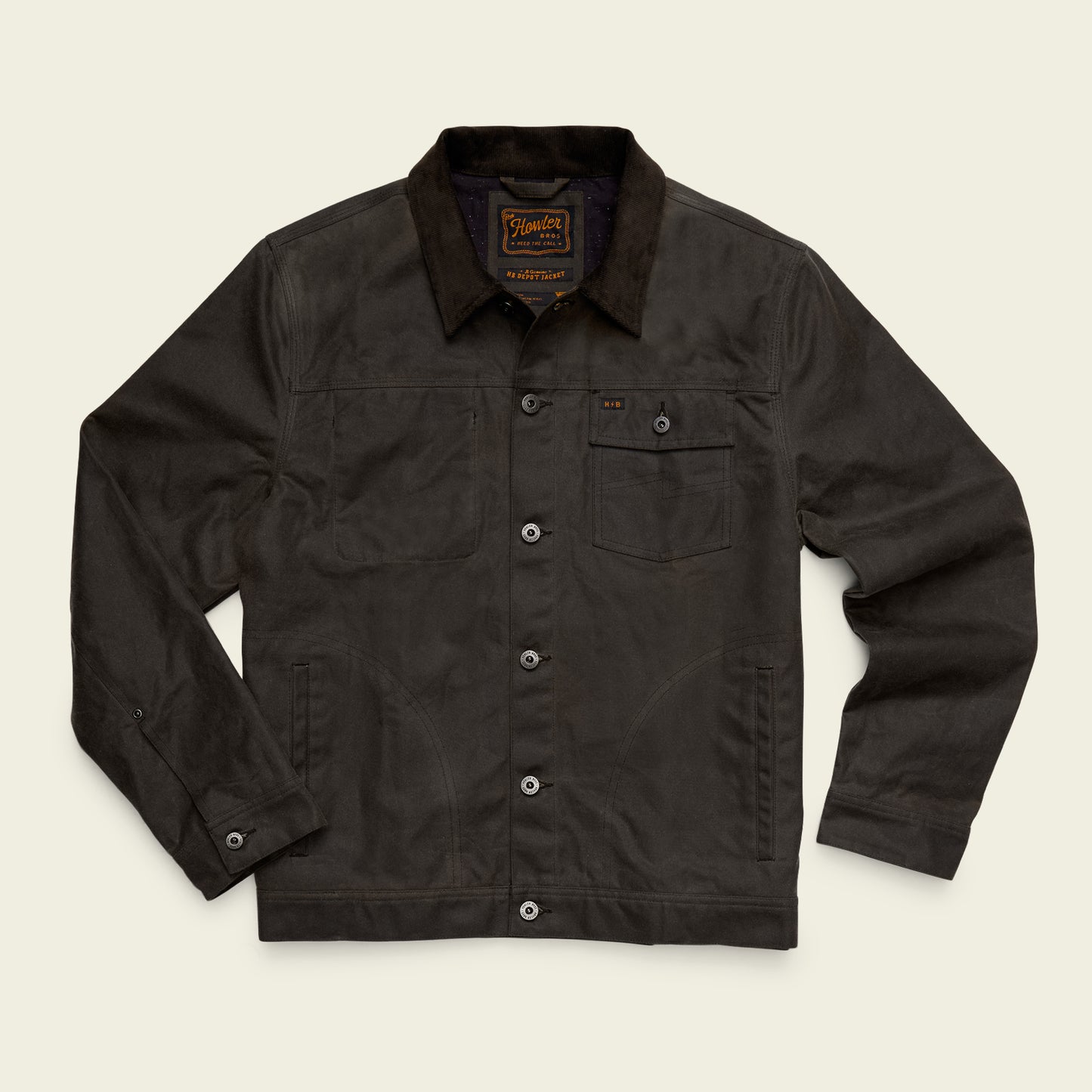 Waxed Depot Jacket - Bark - View 1